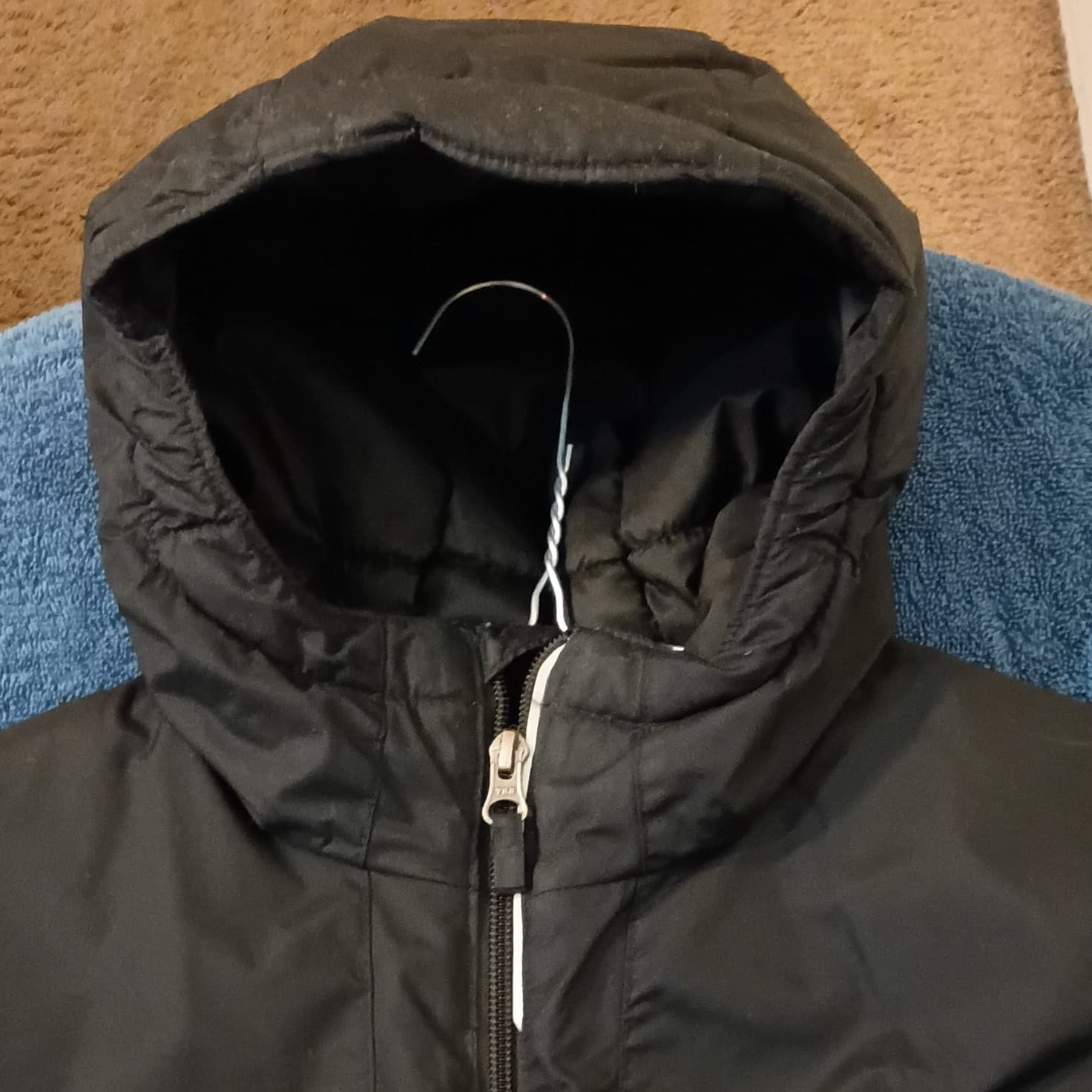 Columbia Outgrown Boys XS Hooded Full Zip Puffer Jacket Black Gray Colorblock - Thumbnail 4