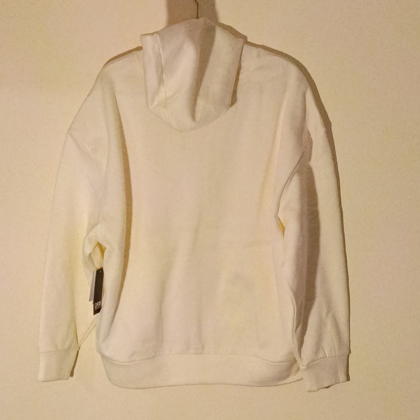 Essentials Men's White Full Zip Hoodie Long Sleeve Sweatshirt Size L - Thumbnail 2