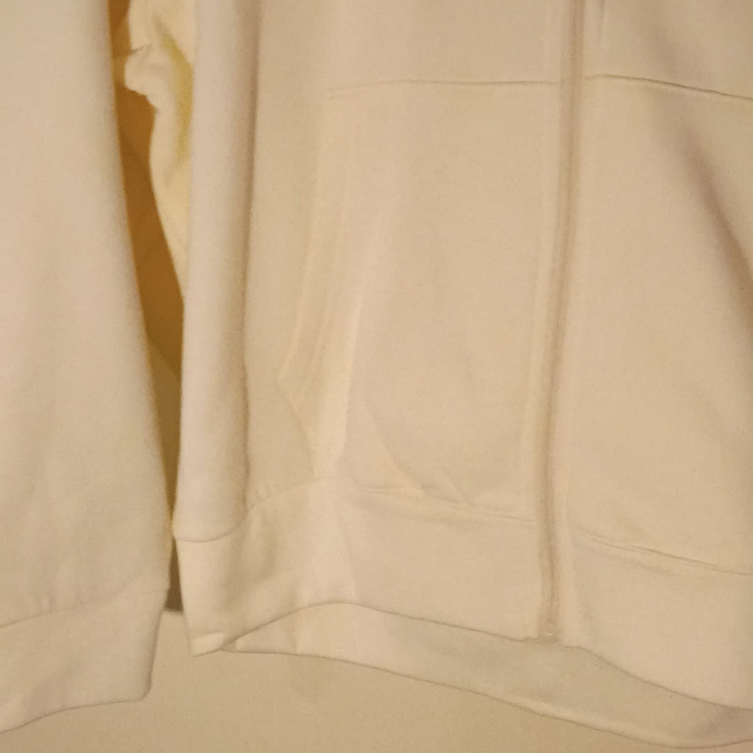 Essentials Men's White Full Zip Hoodie Long Sleeve Sweatshirt Size L - Thumbnail 8