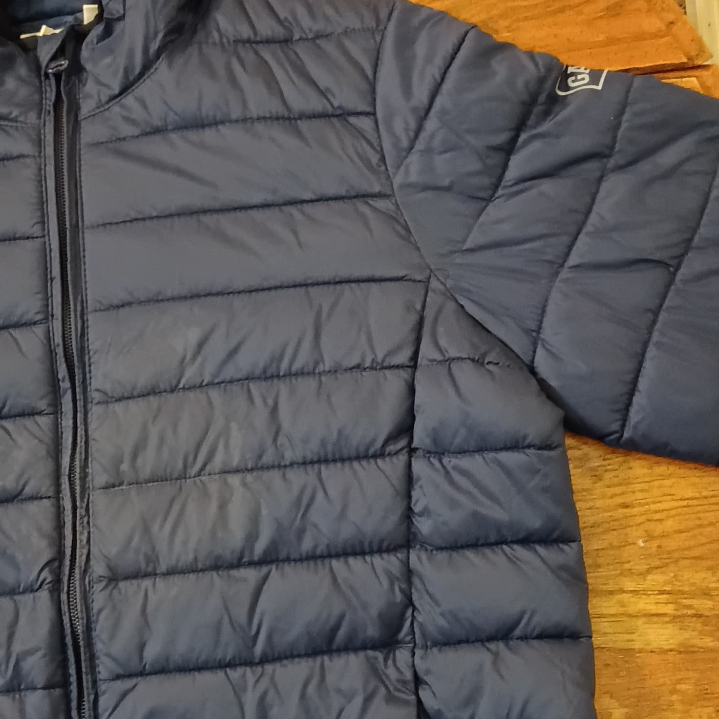 Boys Packable Puffer Jacket Navy Lightweight Gap Kids Primaloft Size Large - Thumbnail 6
