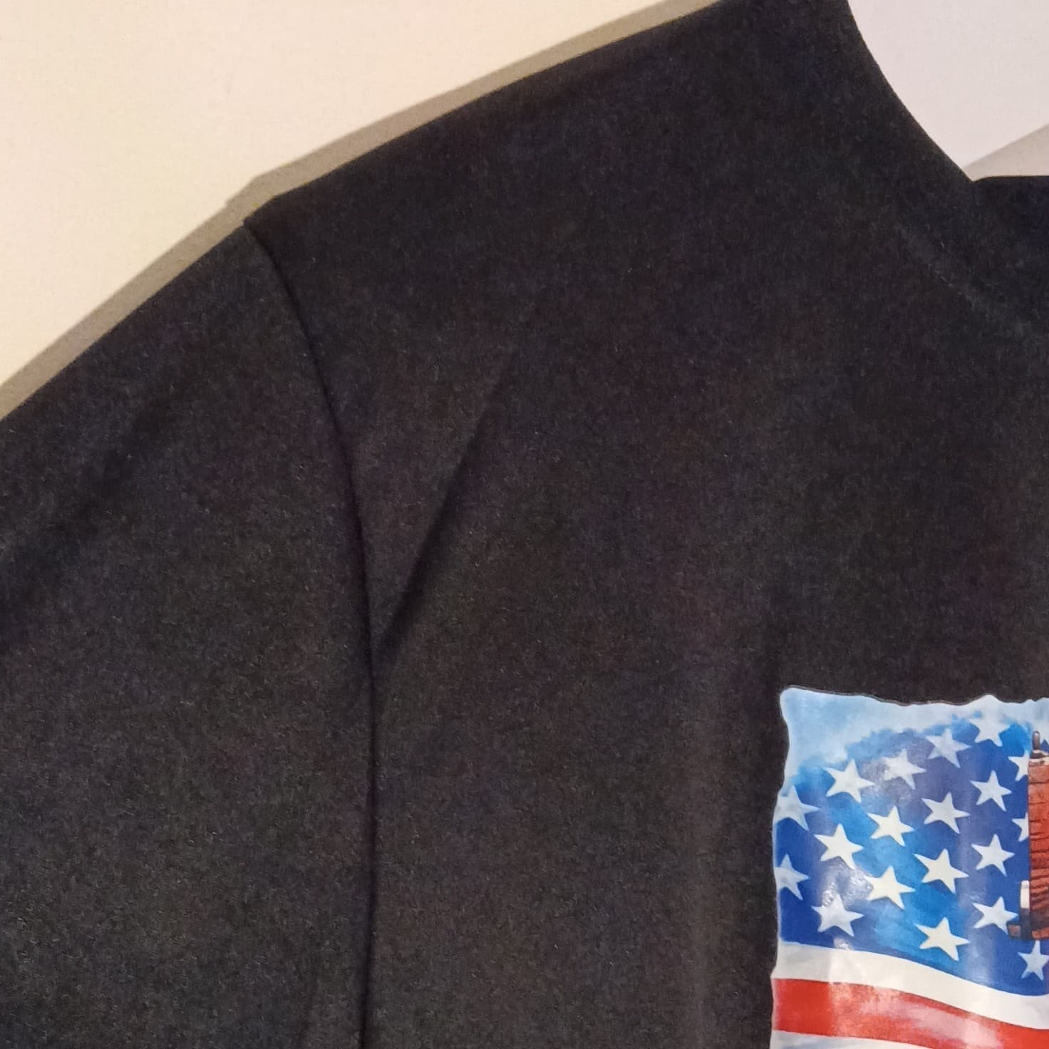 Fourth Of July Let Freedom Ring Black Long Sleeve Dry Fit Shirt Men’s Large - Thumbnail 5