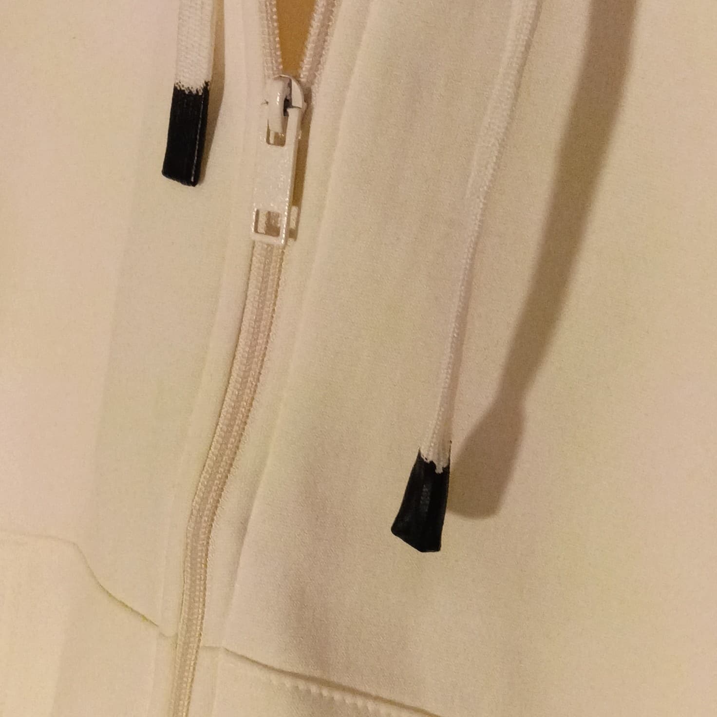 Essentials Men's White Full Zip Hoodie Long Sleeve Sweatshirt Size L - Thumbnail 14