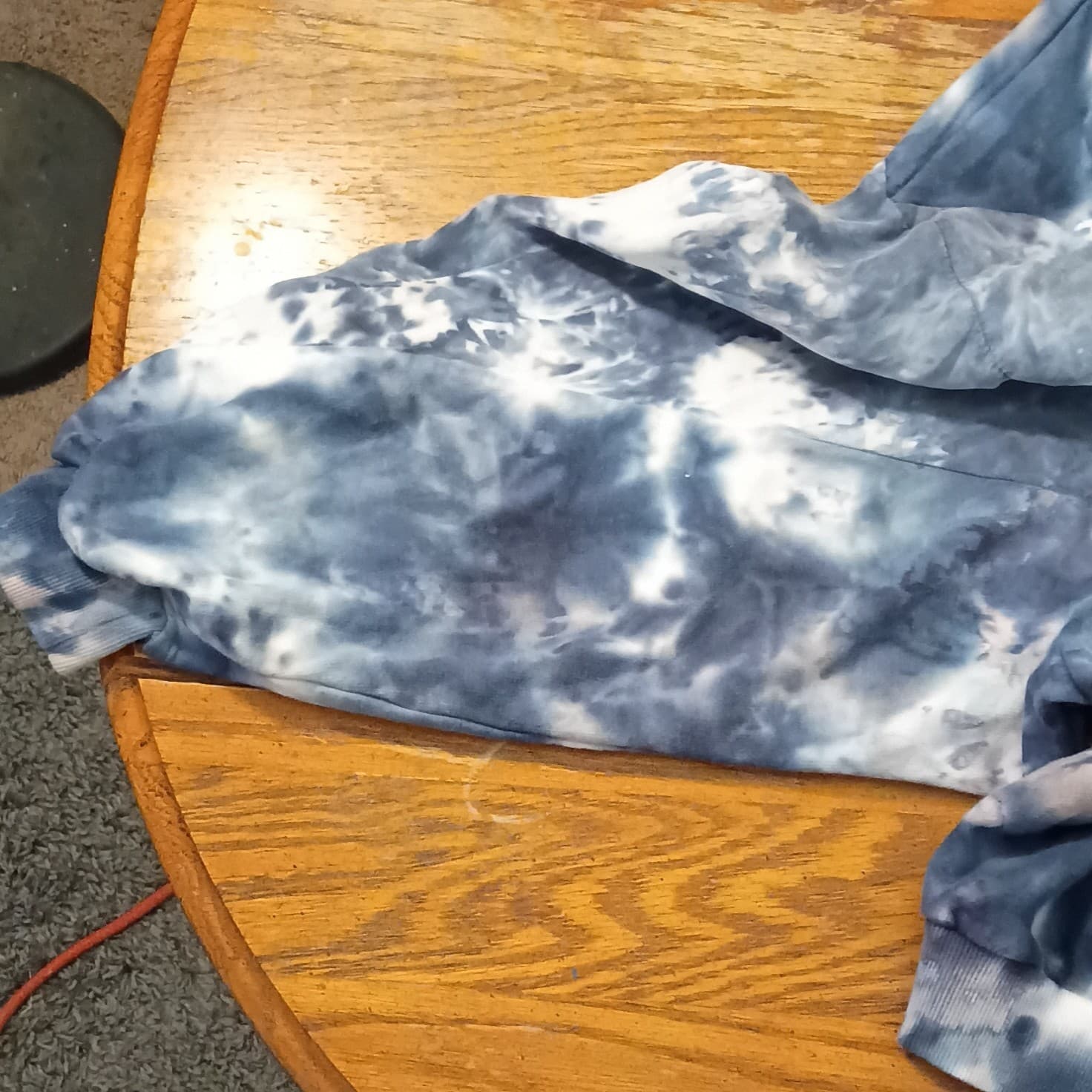 PINK Victoria's Secret Tie-Dye Half Zip Pullover Hoodie Blue/White Women's M - Thumbnail 18