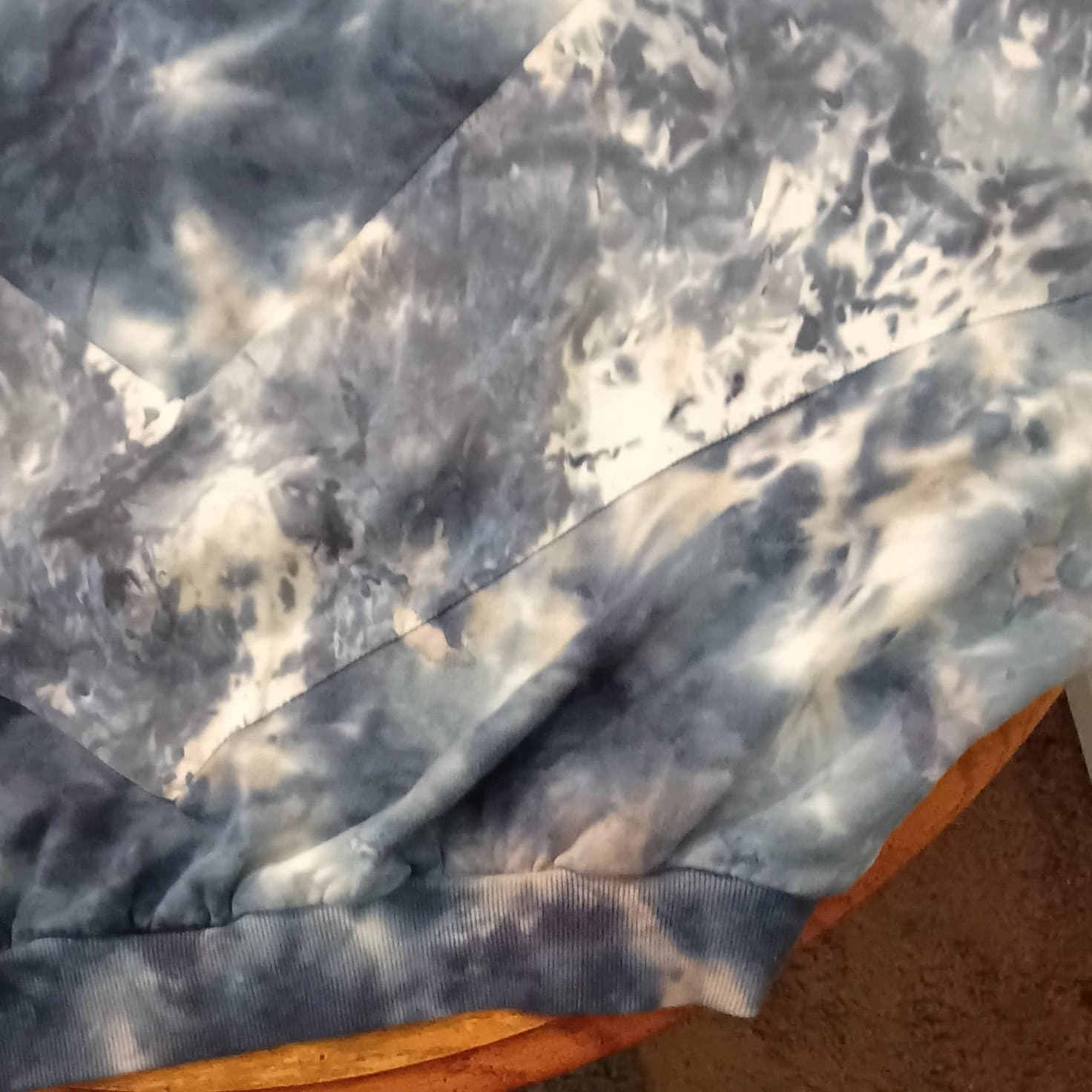 PINK Victoria's Secret Tie-Dye Half Zip Pullover Hoodie Blue/White Women's M - Thumbnail 15