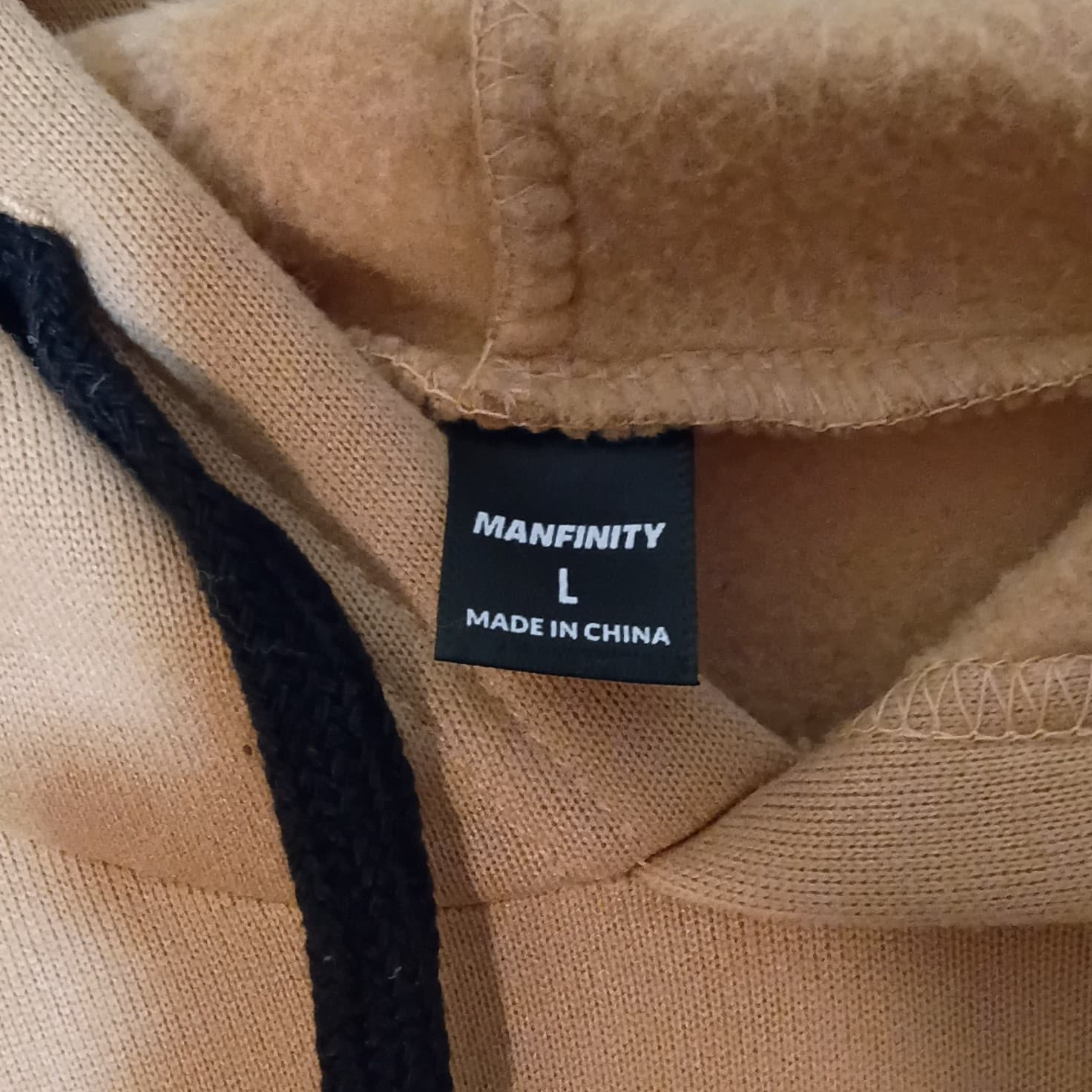 Manfinity Hoodie God's Got Me Logo Tan Colorway Men's Size Large - Thumbnail 2