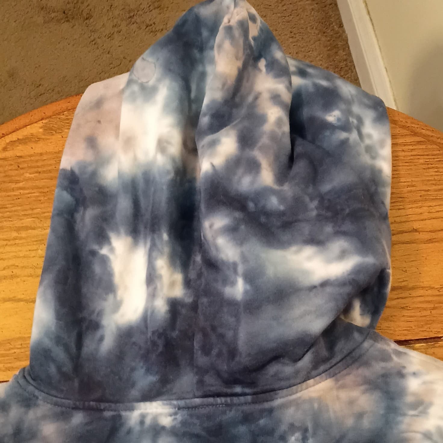 PINK Victoria's Secret Tie-Dye Half Zip Pullover Hoodie Blue/White Women's M - Thumbnail 12