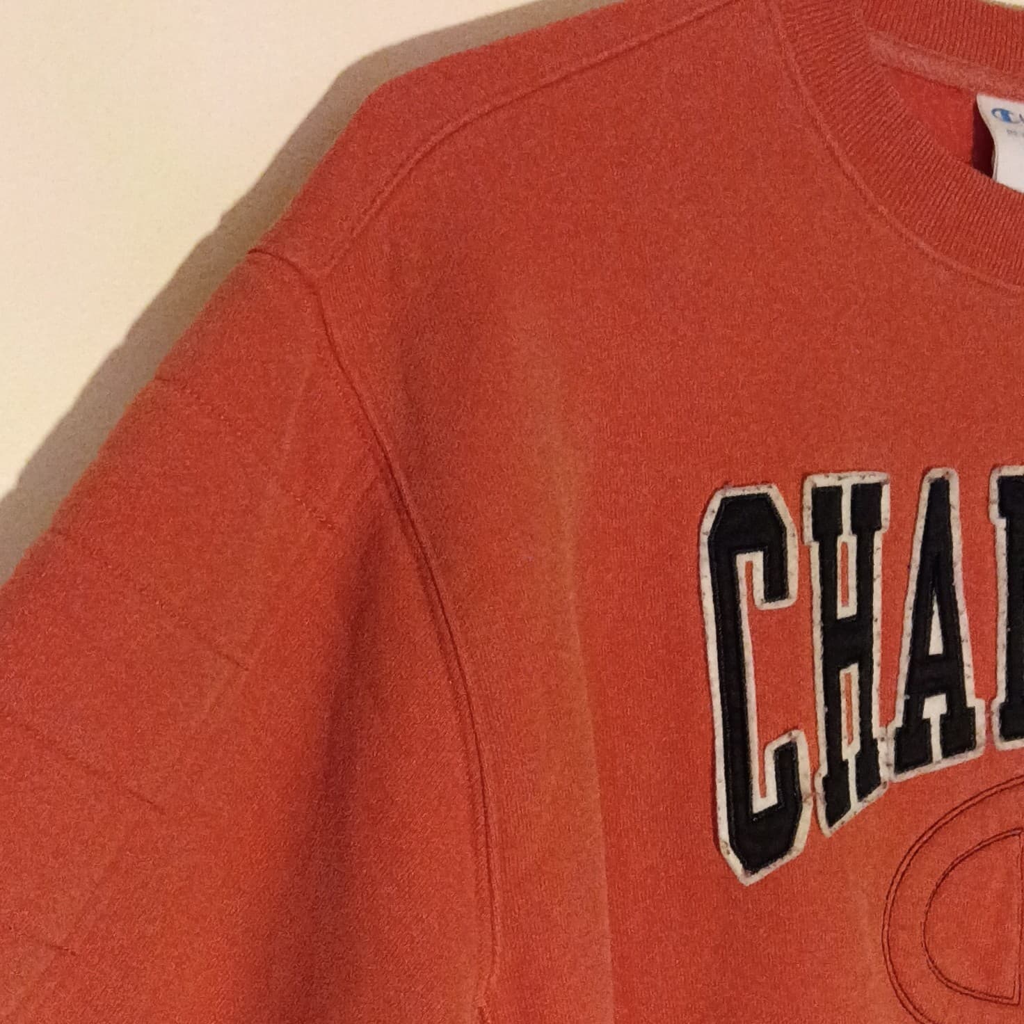 Champion Reverse Weave Sweatshirt Medium Rust Orange Embroidered Logo - Thumbnail 8
