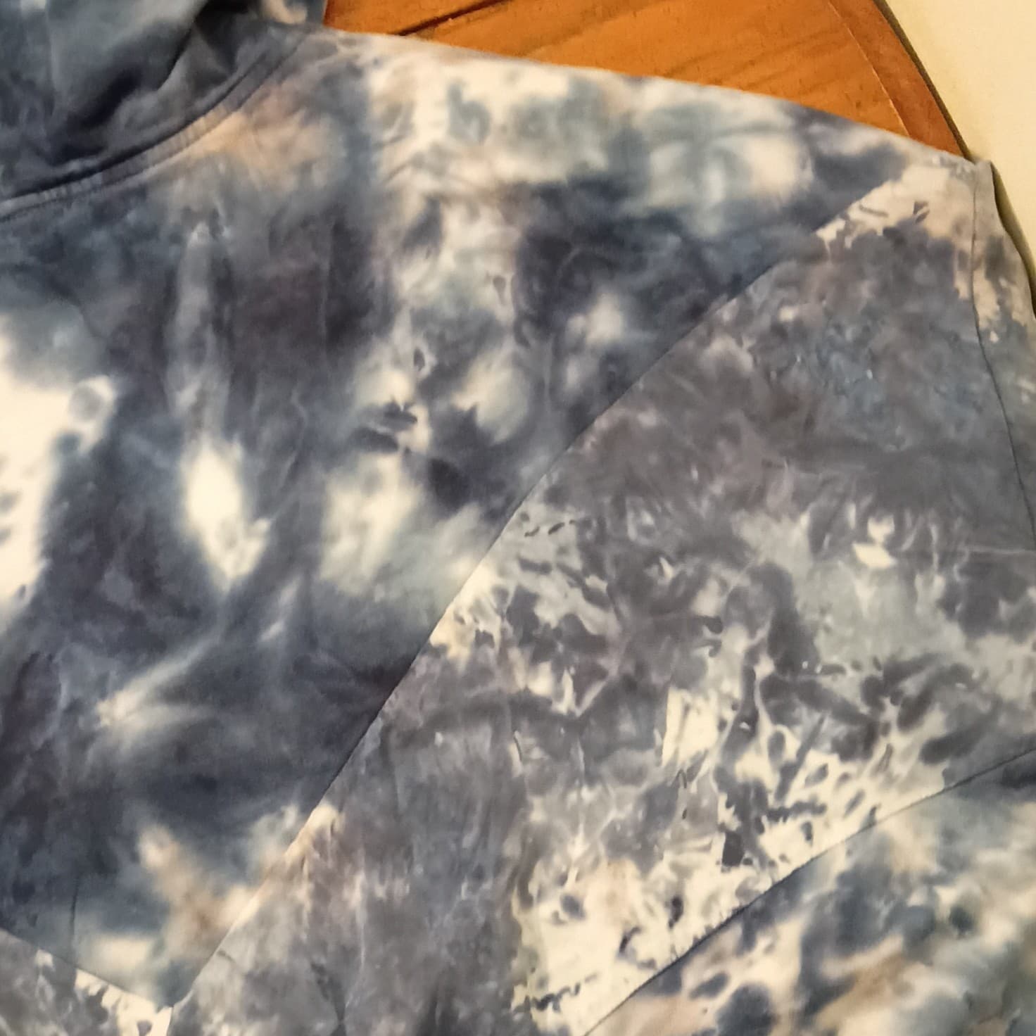 PINK Victoria's Secret Tie-Dye Half Zip Pullover Hoodie Blue/White Women's M - Thumbnail 16