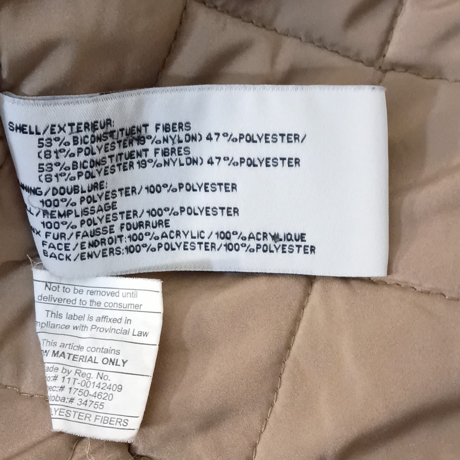DKNY Women's Medium Size Winter Jacket Color Beige Excellent Condition Pre-Owned - Thumbnail 23