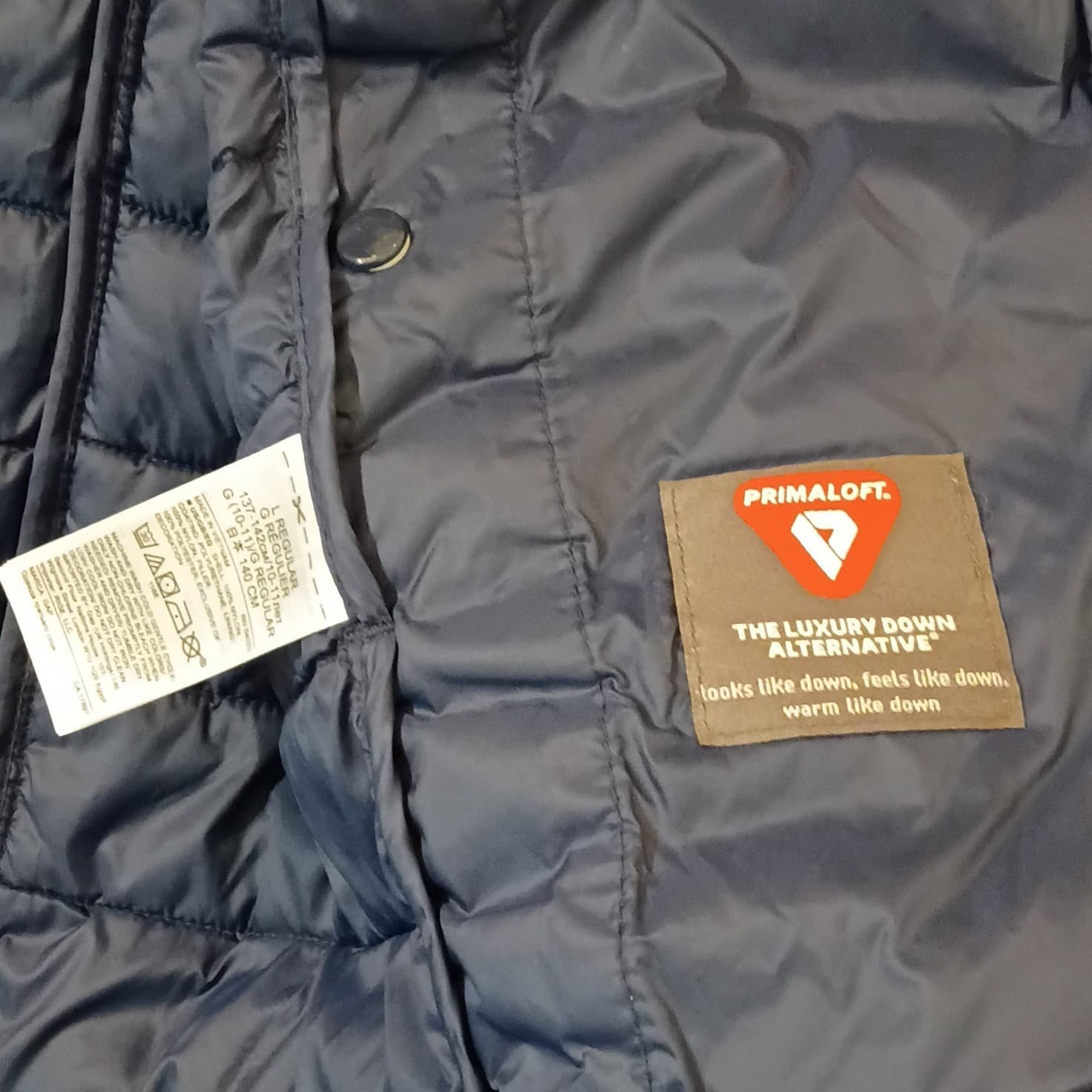 Boys Packable Puffer Jacket Navy Lightweight Gap Kids Primaloft Size Large - Thumbnail 23