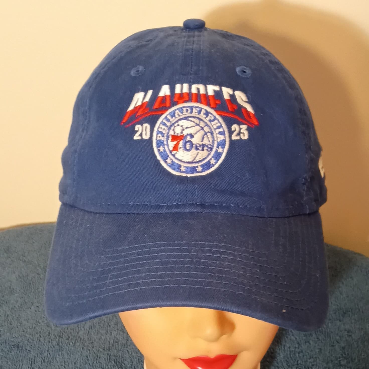 New Era 9TWENTY Philadelphia 76ers NBA Basketball Adjustable Hat Cap Blue - Thumbnail 2