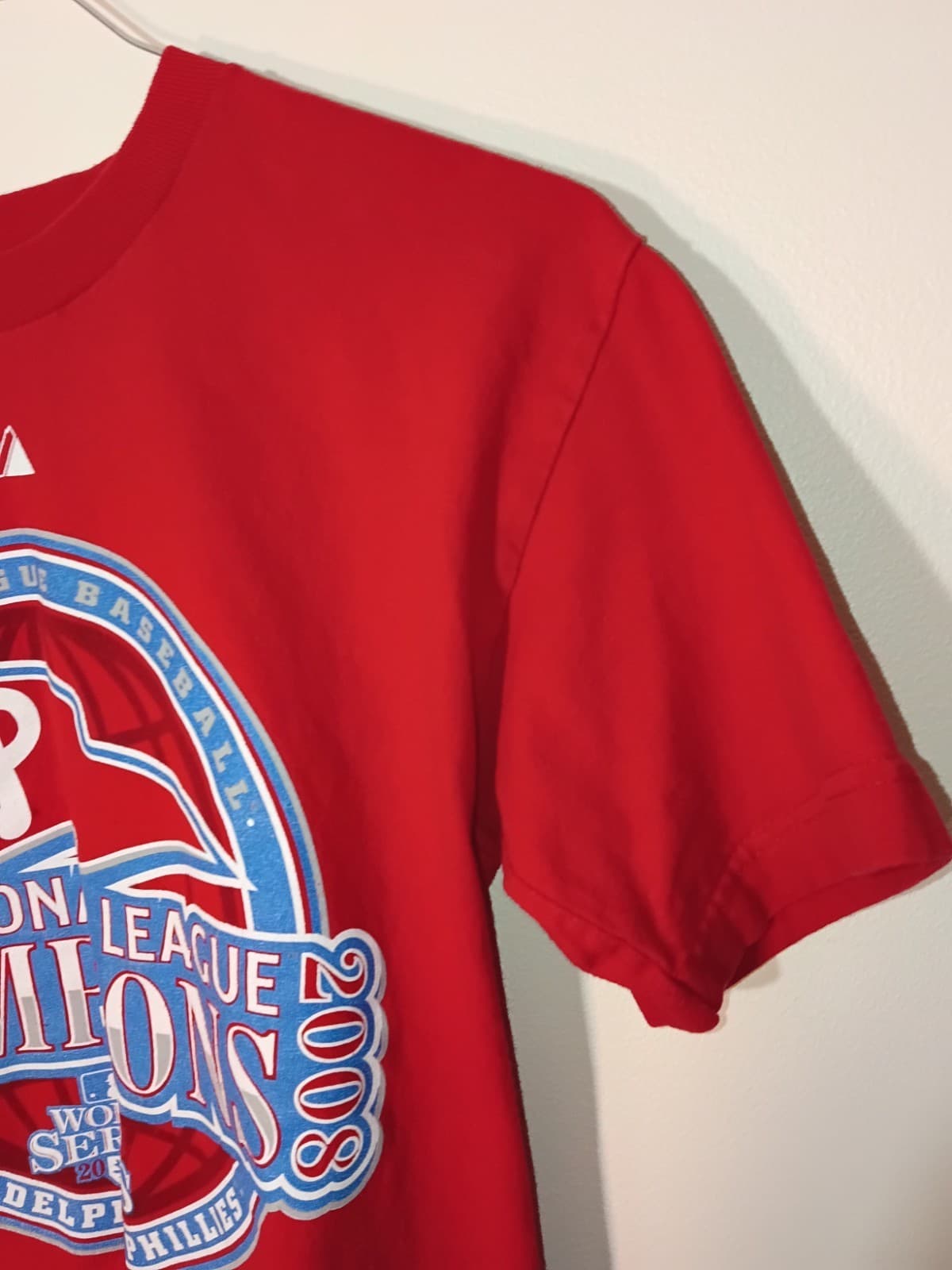 Majestic Philadelphia Phillies 2008 NL Champions MLB Red T-Shirt - Thumbnail 2