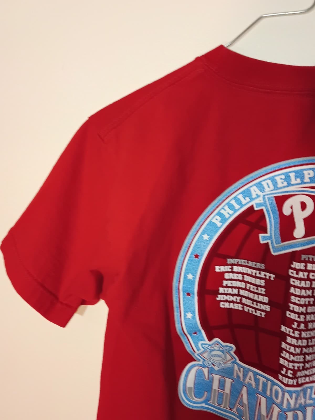 Majestic Philadelphia Phillies 2008 NL Champions MLB Red T-Shirt - Thumbnail 10