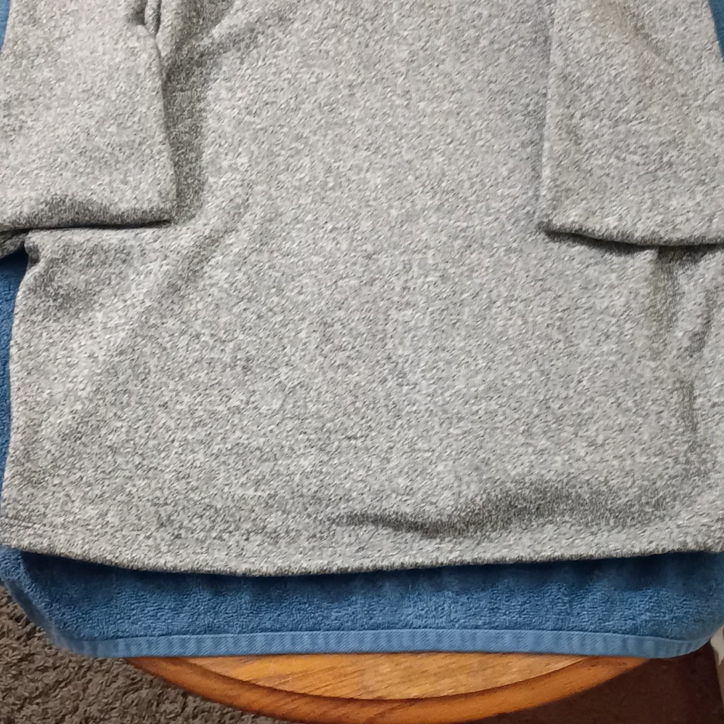 PINK Victoria's Secret Heather Gray Logo Pullover Hoodie Drawstring Women's M - Thumbnail 14
