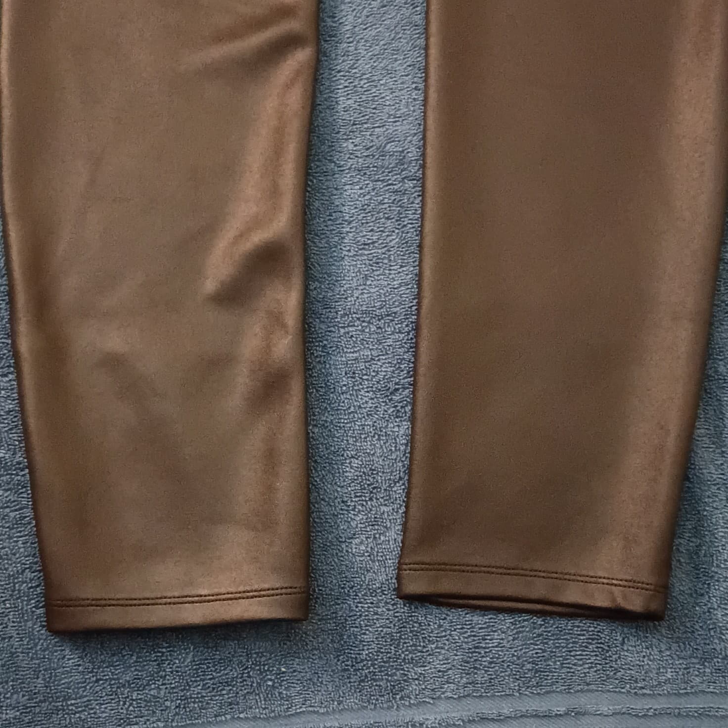 Express Women's Black Faux Leather Ankle Leggings Size L Stretch Elastic Waist - Thumbnail 15