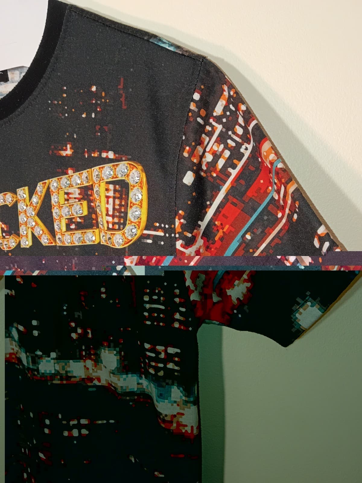 Studio 23 Concept Mens City Graphic Print Crew Neck Short Sleeve T-Shirt L - Thumbnail 2