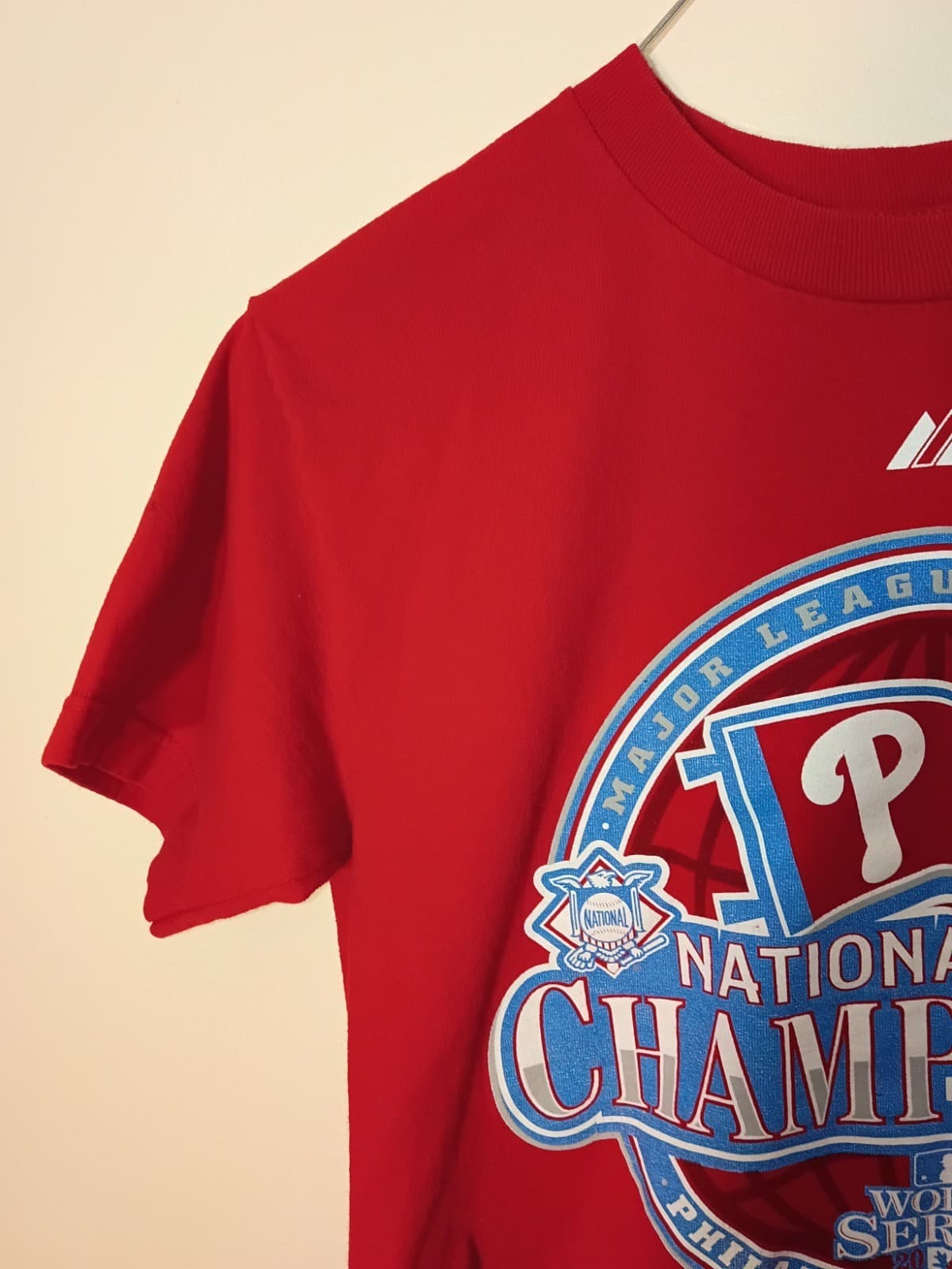 Majestic Philadelphia Phillies 2008 NL Champions MLB Red T-Shirt - Thumbnail 5