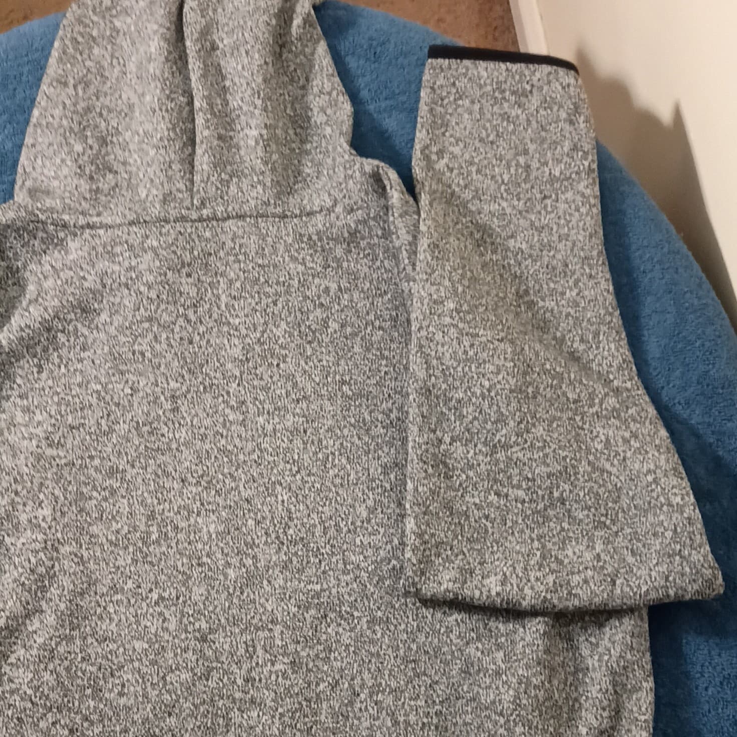 PINK Victoria's Secret Heather Gray Logo Pullover Hoodie Drawstring Women's M - Thumbnail 13