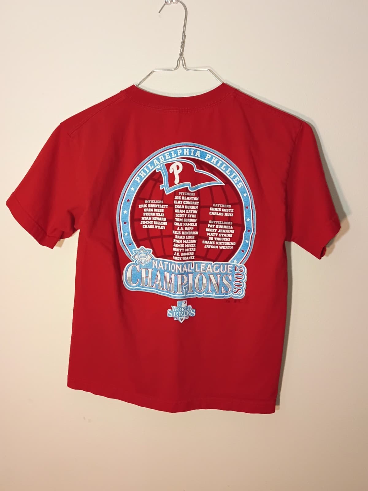 Majestic Philadelphia Phillies 2008 NL Champions MLB Red T-Shirt - Thumbnail 6