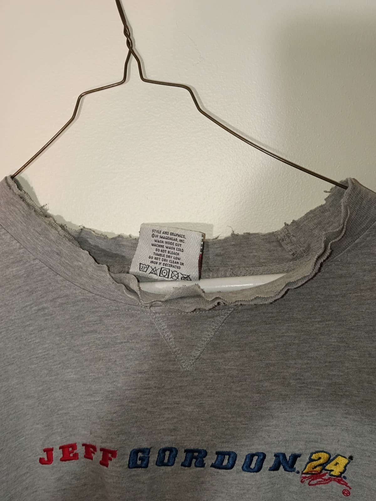 vintage Chase Authentics Jeff Gordon 24 NASCAR Gray T-Shirt, Size XL - Thumbnail 6