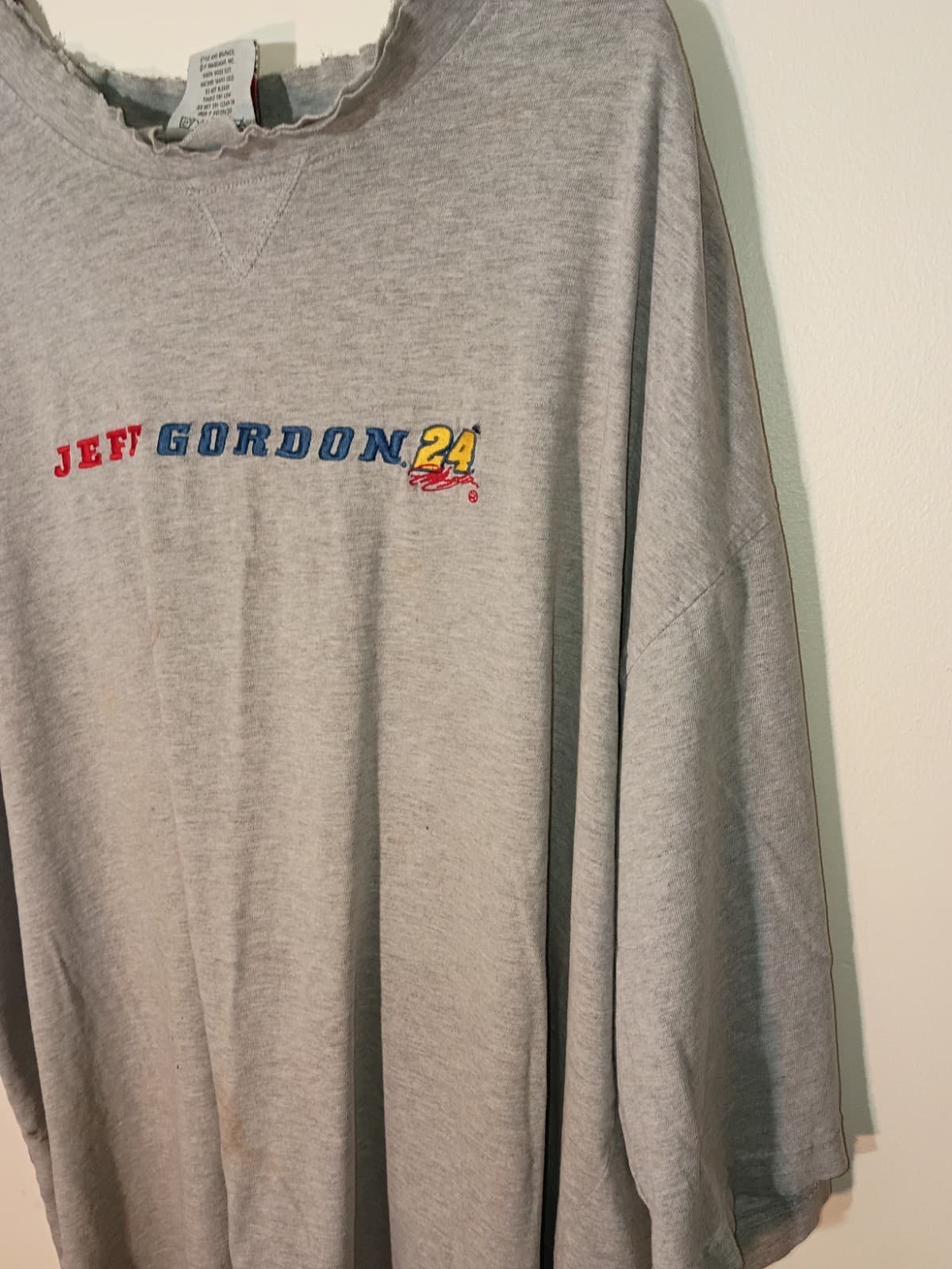 vintage Chase Authentics Jeff Gordon 24 NASCAR Gray T-Shirt, Size XL - Thumbnail 7