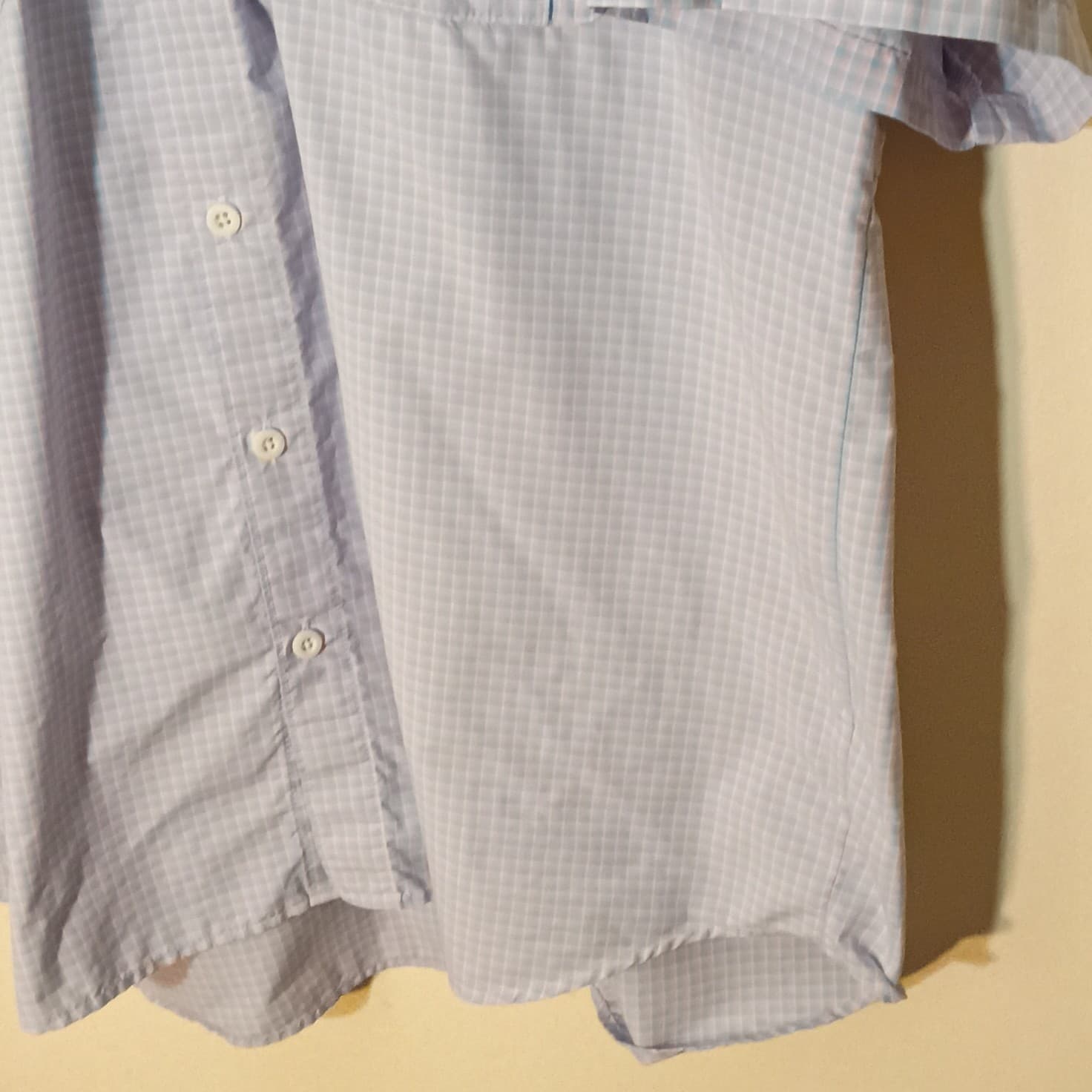 Columbia PFG Super Bahama Mens Short Sleeve Button-Down Check Shirt Blue Pink - Thumbnail 10