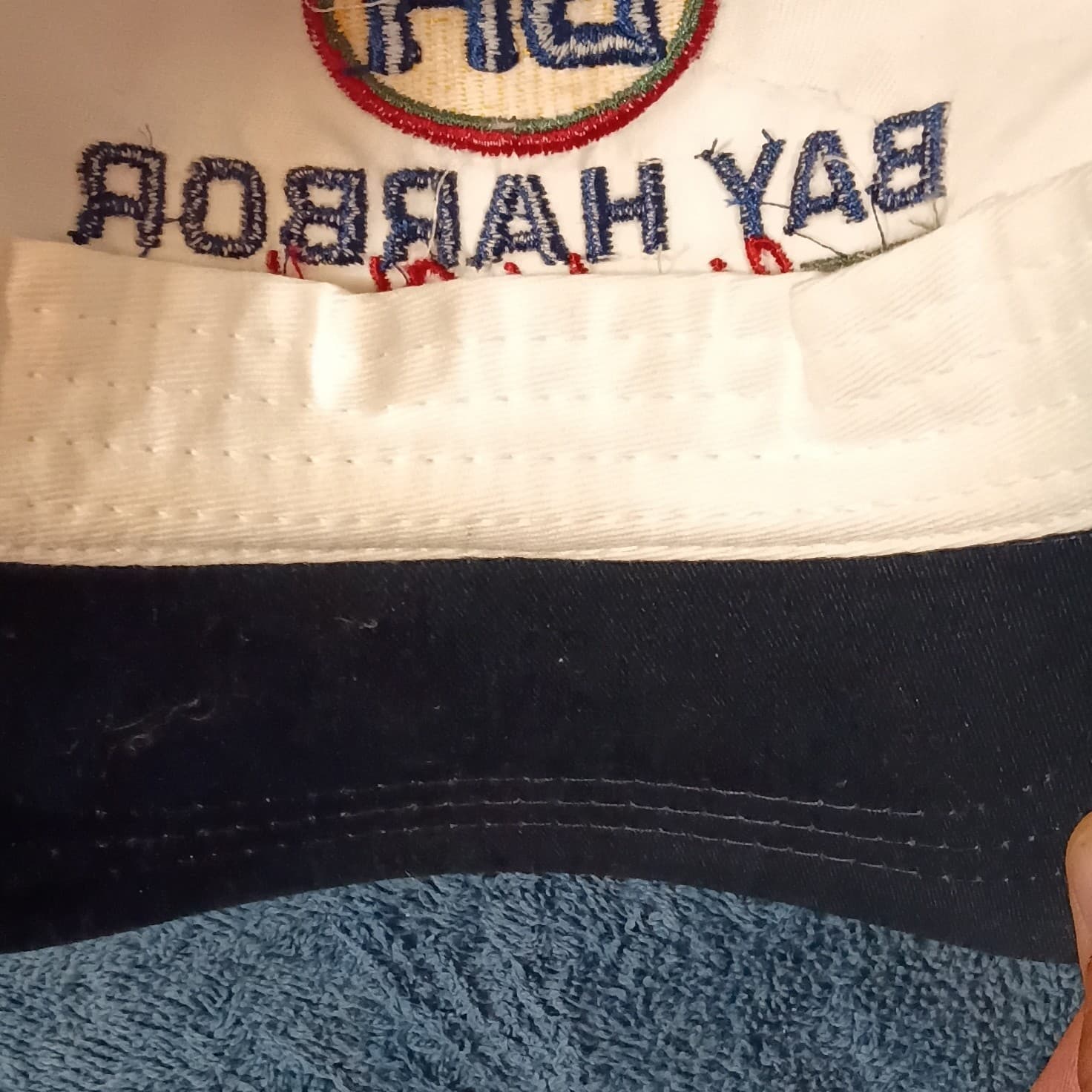 Ahead Bay Harbor Yacht Club Adjustable Baseball Cap Hat White Blue One Size - Thumbnail 7