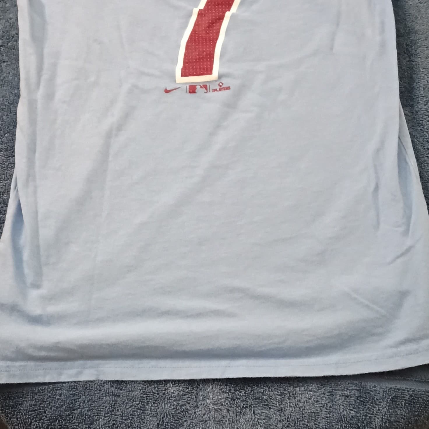 Nike Philadelphia Phillies Trea Turner #7 MLB Shirt Size L Light Blue/Red - Thumbnail 15