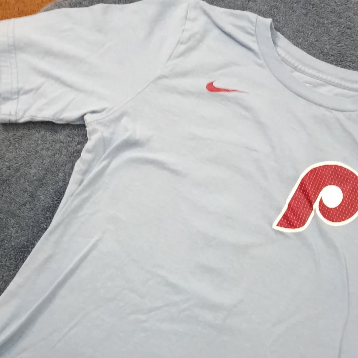 Nike Philadelphia Phillies Trea Turner #7 MLB Shirt Size L Light Blue/Red - Thumbnail 6