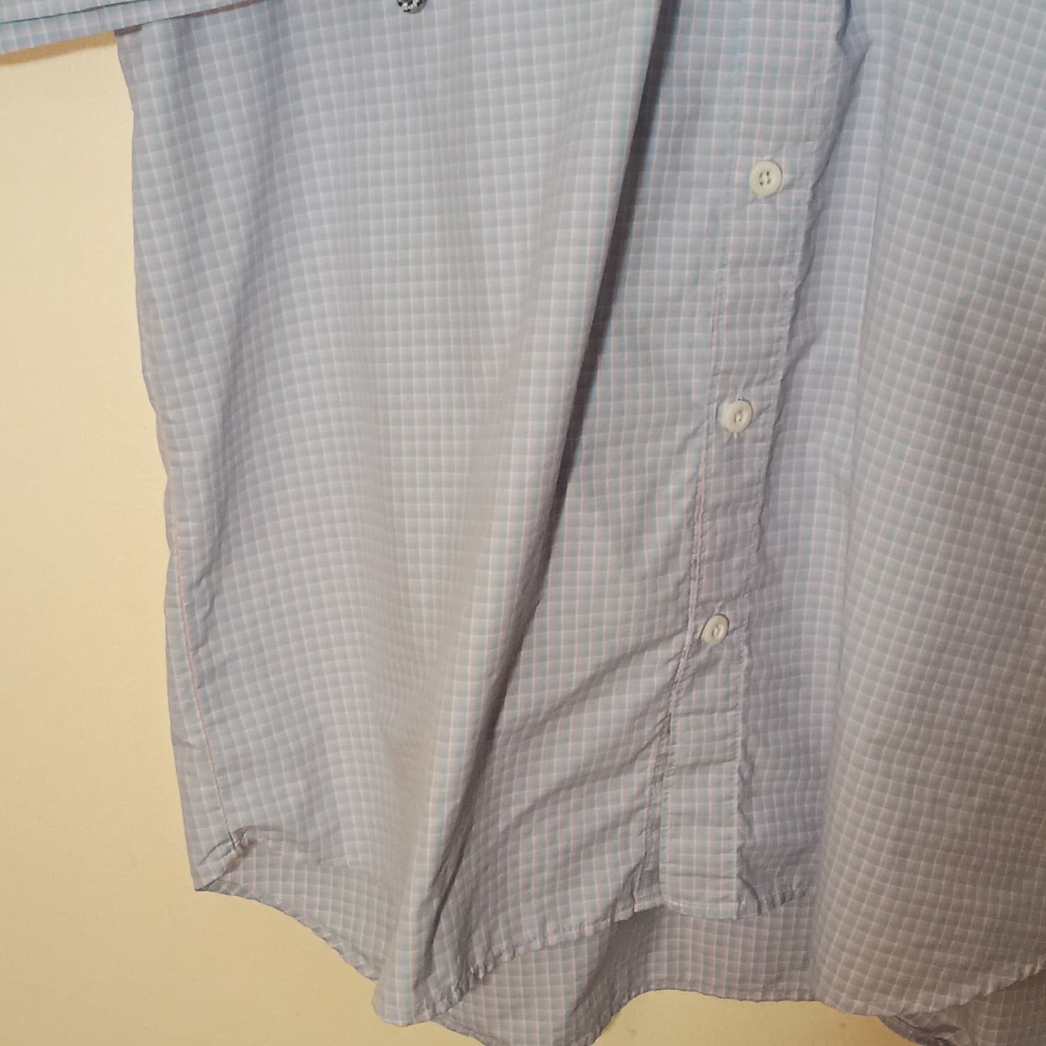 Columbia PFG Super Bahama Mens Short Sleeve Button-Down Check Shirt Blue Pink - Thumbnail 11
