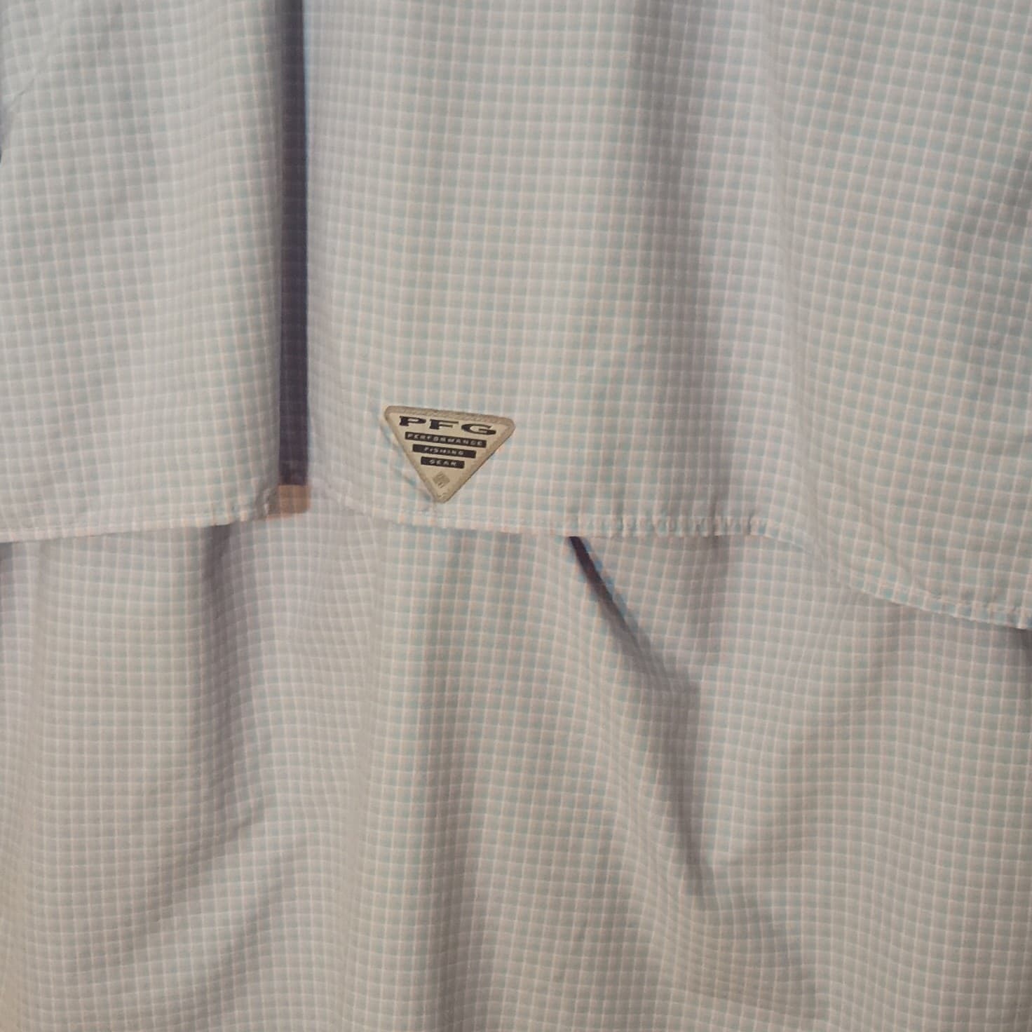 Columbia PFG Super Bahama Mens Short Sleeve Button-Down Check Shirt Blue Pink - Thumbnail 15