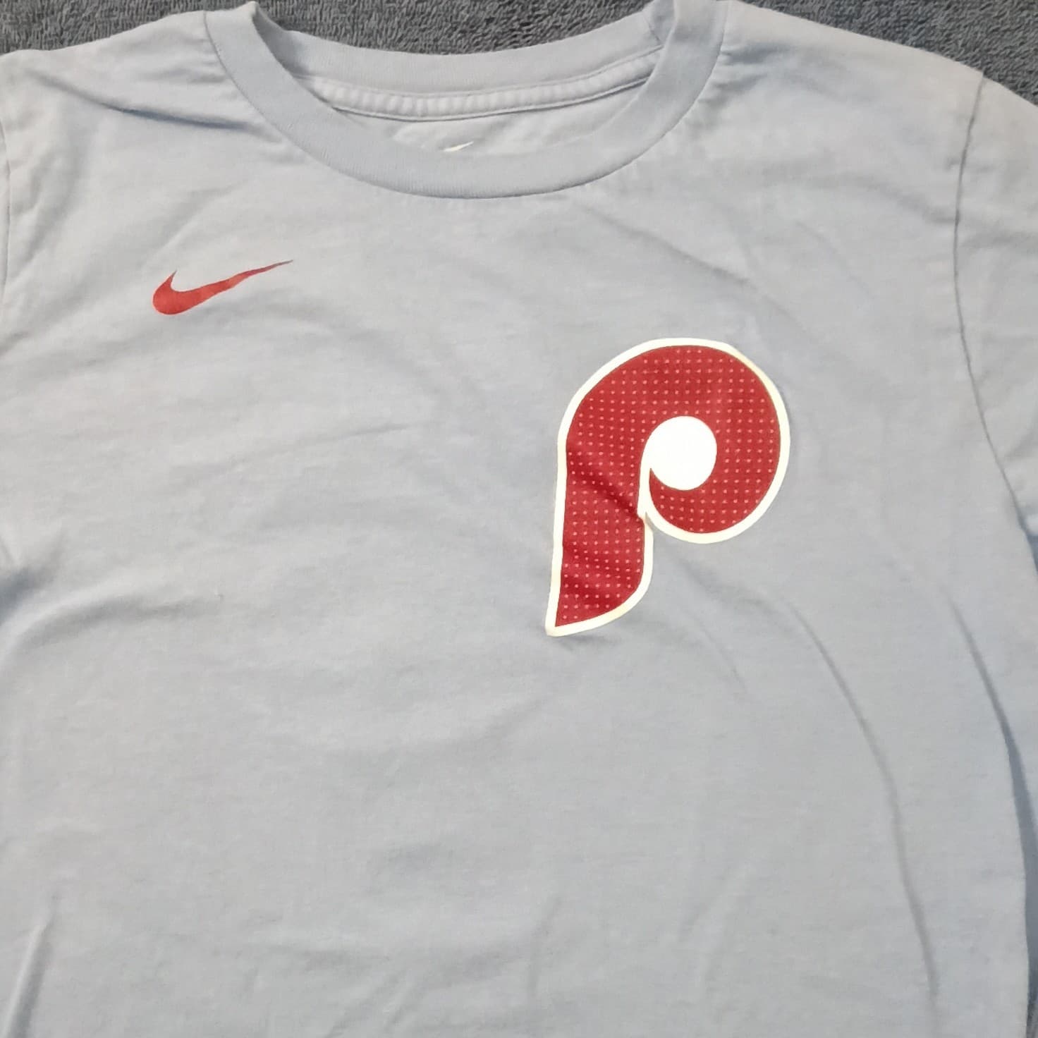 Nike Philadelphia Phillies Trea Turner #7 MLB Shirt Size L Light Blue/Red - Thumbnail 7