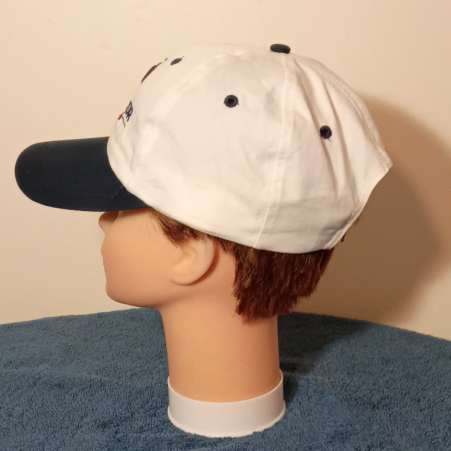 Ahead Bay Harbor Yacht Club Adjustable Baseball Cap Hat White Blue One Size - Thumbnail 4