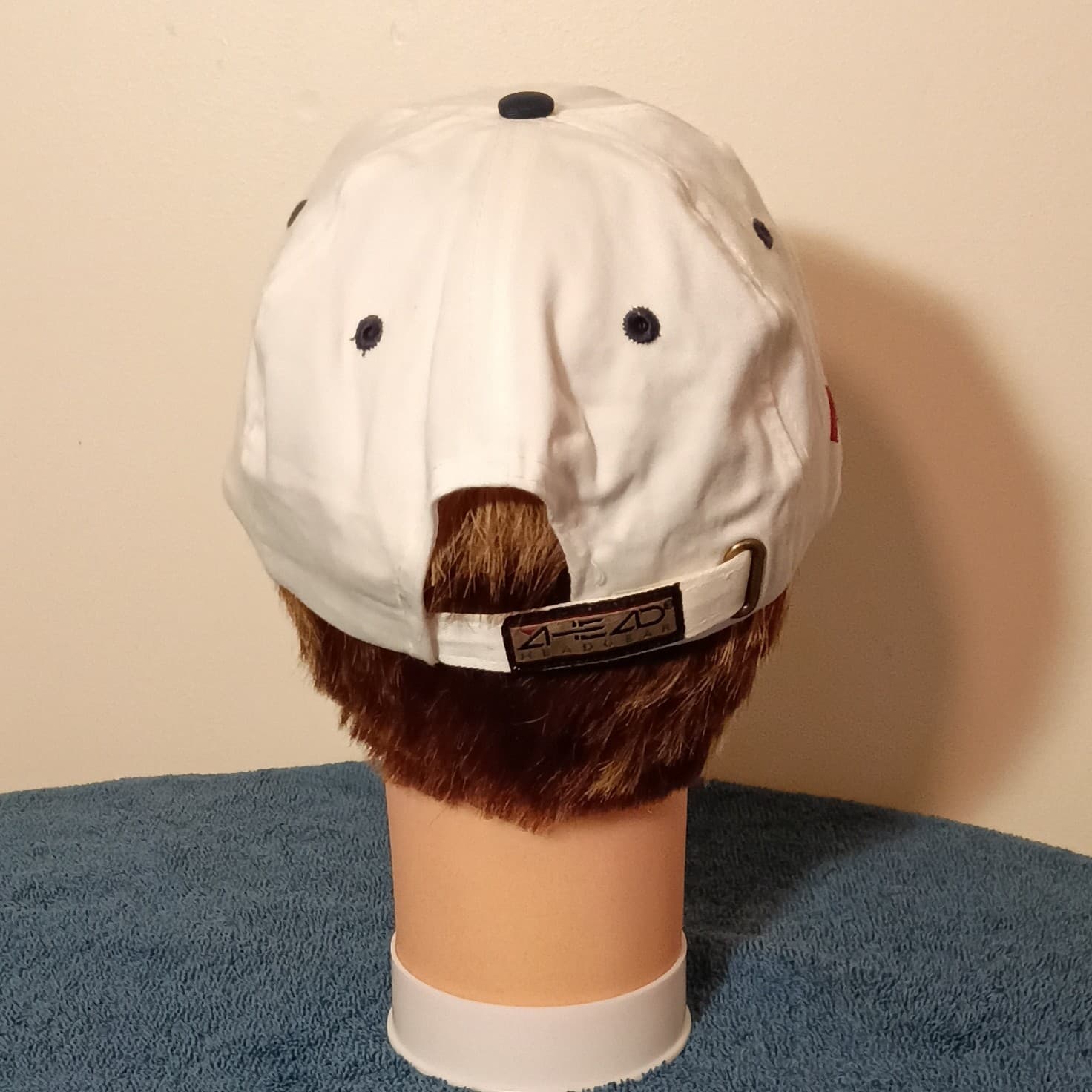 Ahead Bay Harbor Yacht Club Adjustable Baseball Cap Hat White Blue One Size - Thumbnail 3