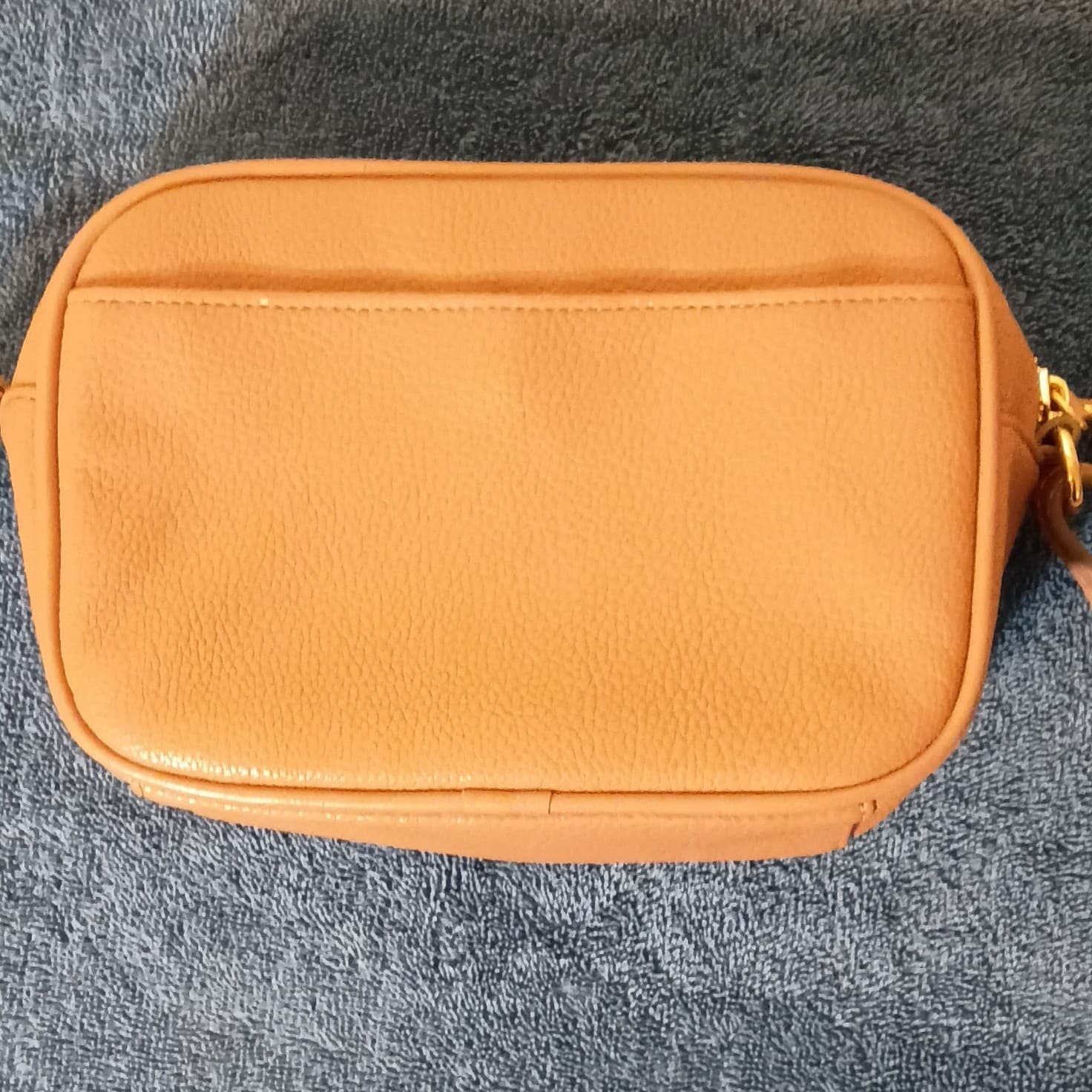 Fossil Rose Brown Pebbled Crossbody Bag Zip Closure Gold Hardware Key Charm - Thumbnail 8