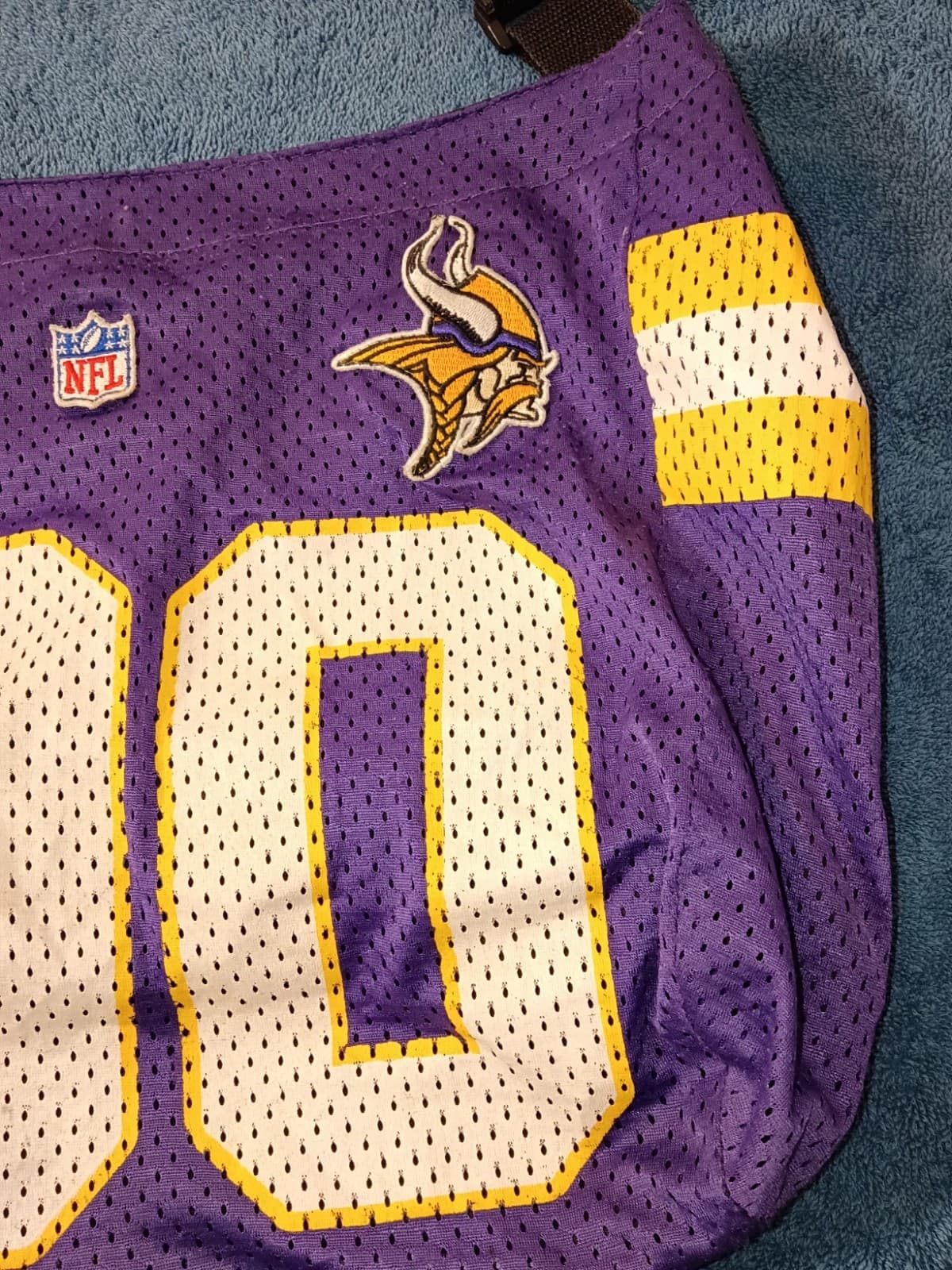NFL Littlearth Minnesota Vikings NFL Jersey Mesh Shoulder Bag Purse Purple/Gold - Thumbnail 3