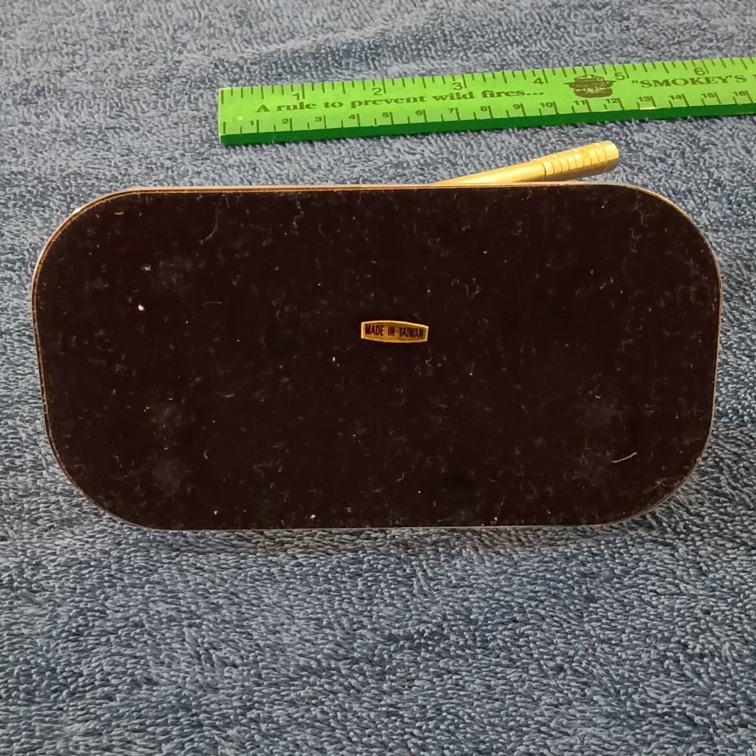 Gold Tone Metal Golf Ball Pen Holder Desk Set, Made in Taiwan - Thumbnail 3