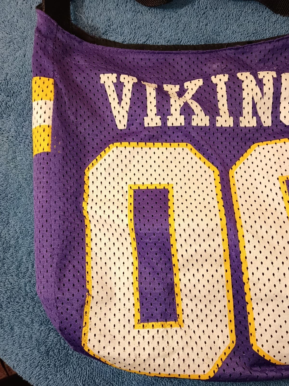 NFL Littlearth Minnesota Vikings NFL Jersey Mesh Shoulder Bag Purse Purple/Gold - Thumbnail 4