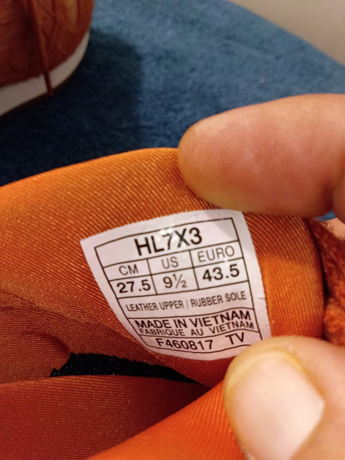 ASICS GEL-Lyte III Men’s Low Top Sneakers Orange Leather HL7X3 - Thumbnail 7