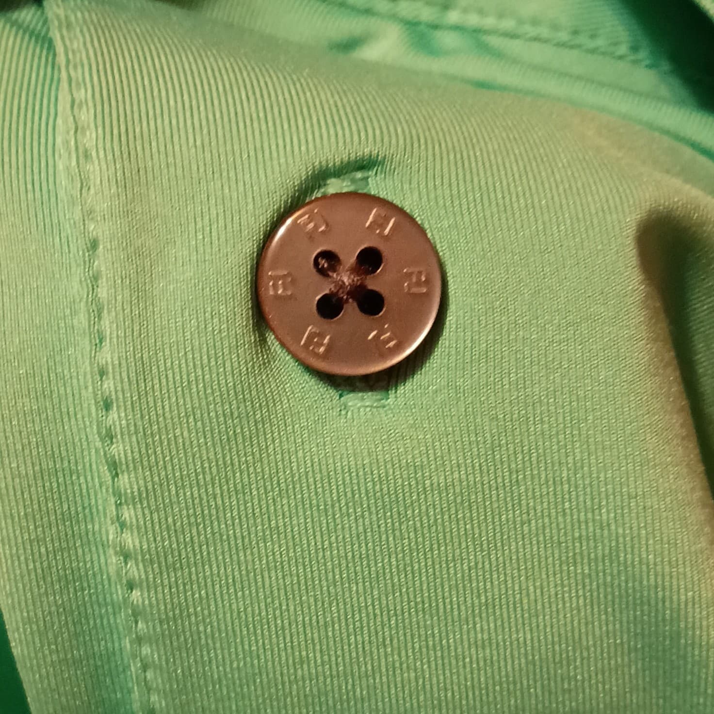 FootJoy Polo Shirt Men's L Green Solid Short Sleeve Button Collared Embroidered - Thumbnail 11