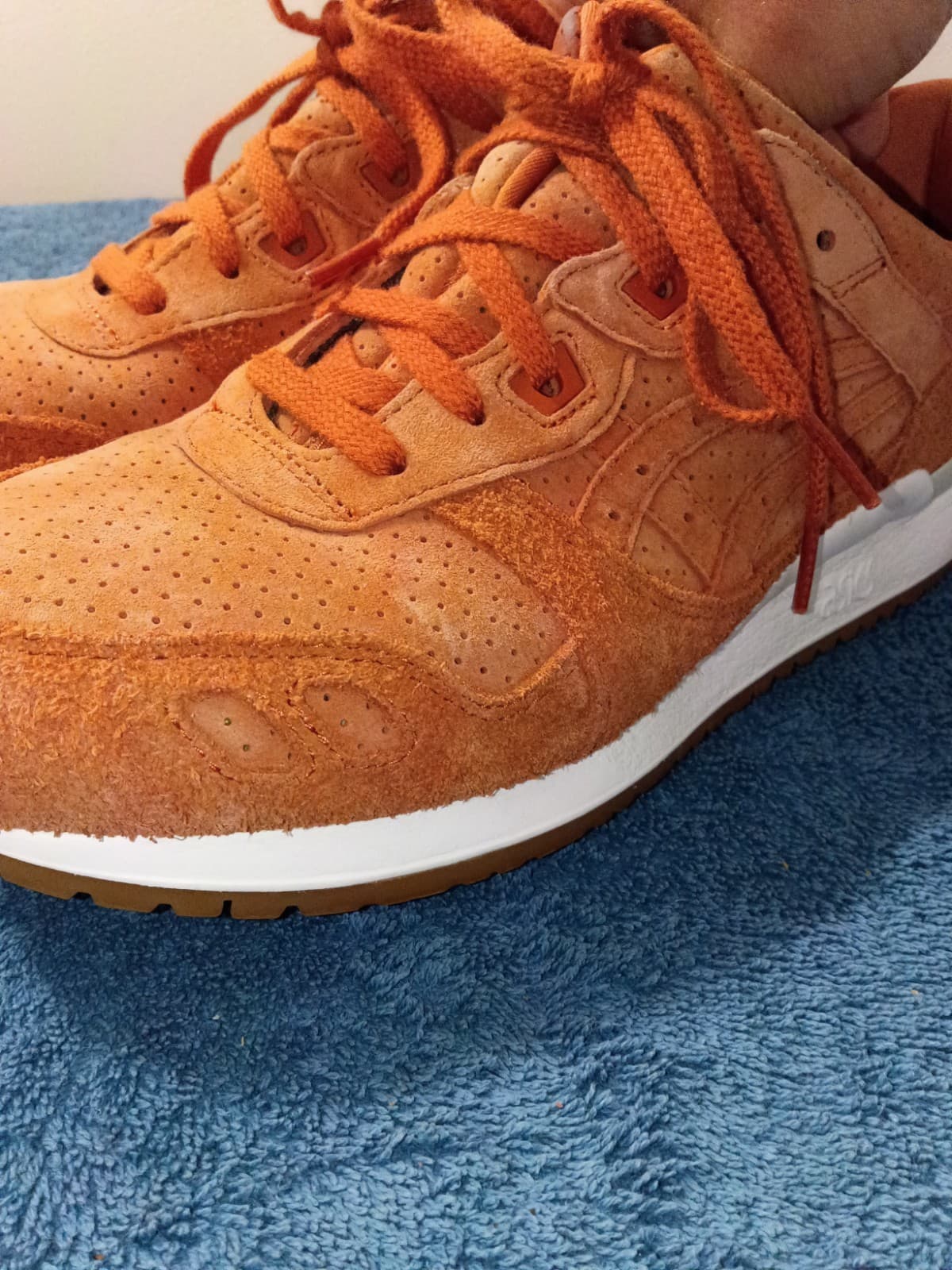 ASICS GEL-Lyte III Men’s Low Top Sneakers Orange Leather HL7X3 - Thumbnail 10