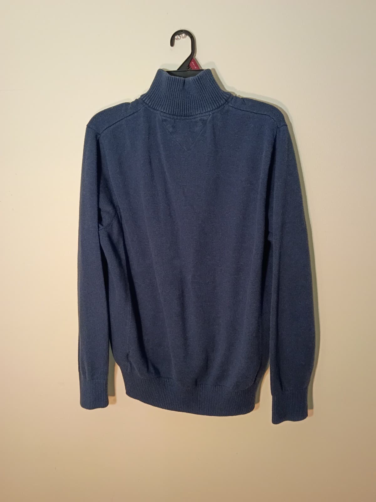 Tommy Hilfiger Men’s Blue Solid Knit 1/4 Zip Mock Neck Sweater XL - Thumbnail 6