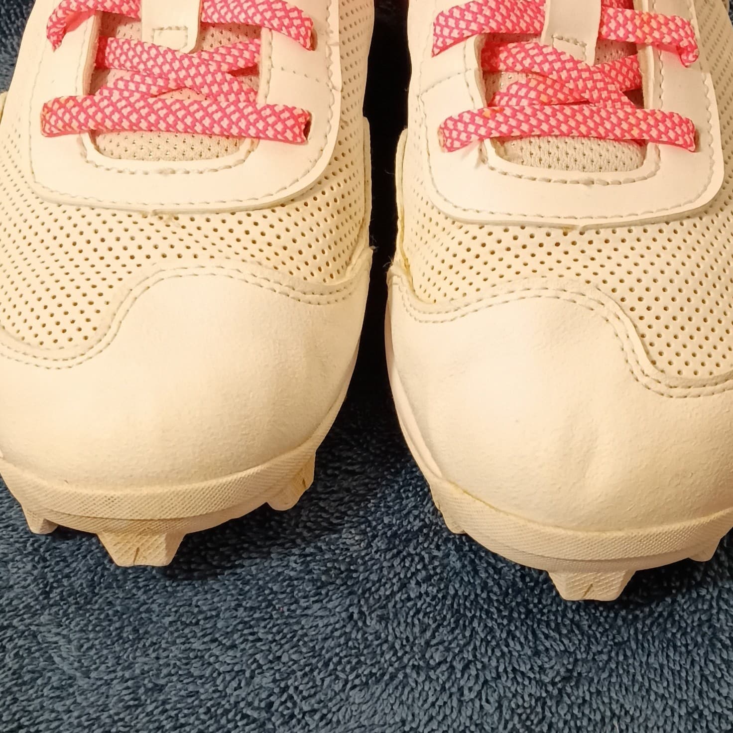Under Armour Girls Youth Baseball/Softball Cleats White/Pink US 3.5Y - Thumbnail 12