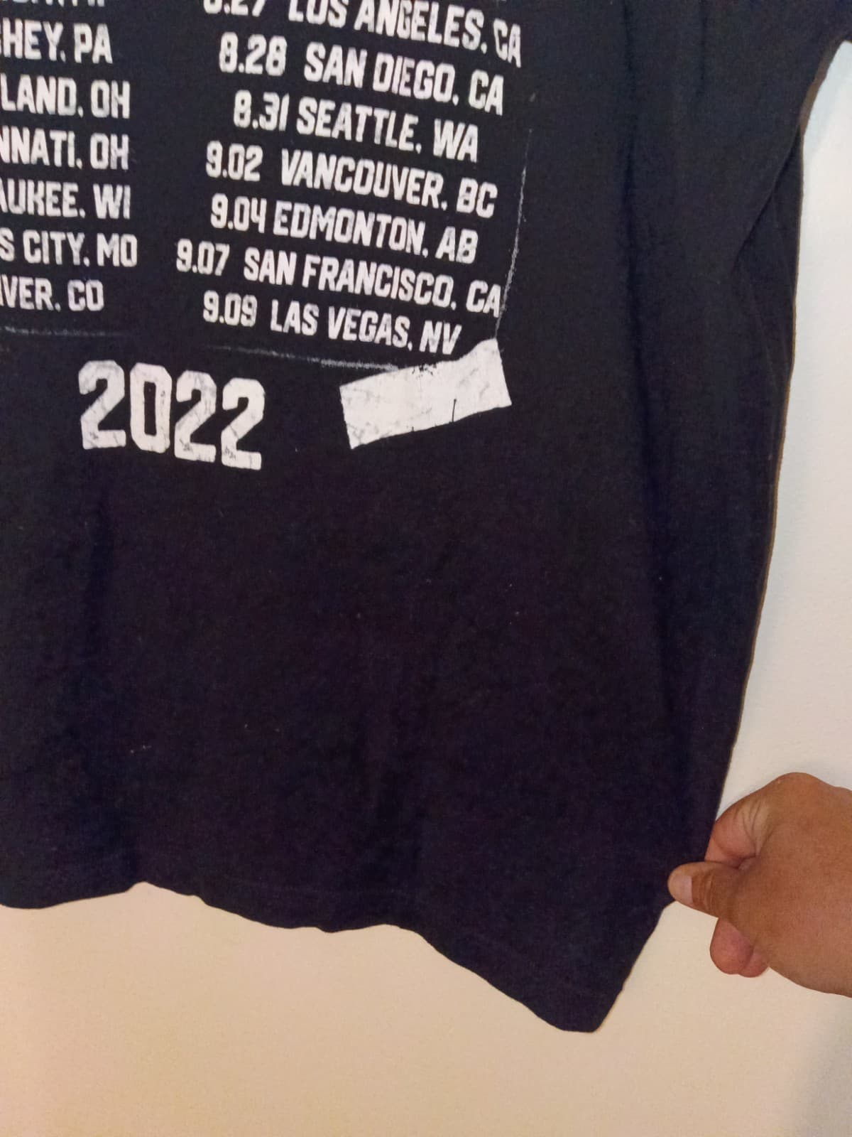 Mötley Crüe Stadium Tour 2022 Black Short Sleeve T-Shirt w/ Back Tour Dates XL - Thumbnail 8
