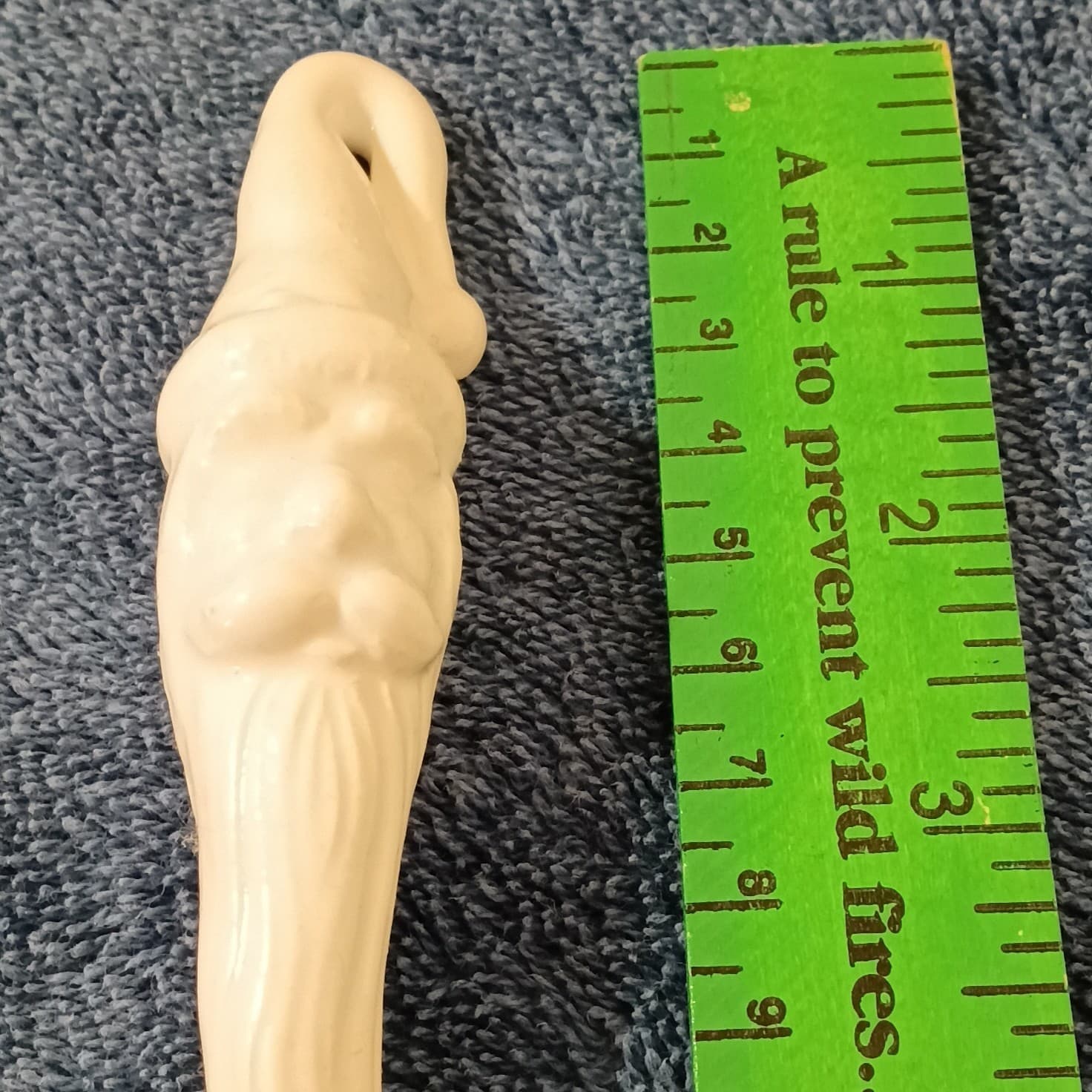 Ivory/Tan Gnome Figurine Carving Long Hat & Beard Approx 6 in Fantasy Decor - Thumbnail 2