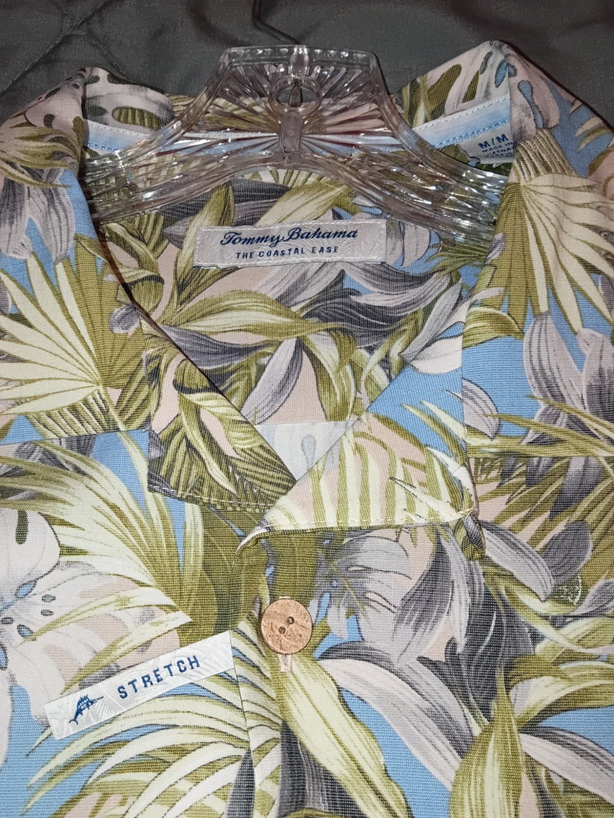 Tommy Bahama Coastal Ease Mens M Short Sleeve Button-Up Woven Cotton Hawaiian - Thumbnail 6