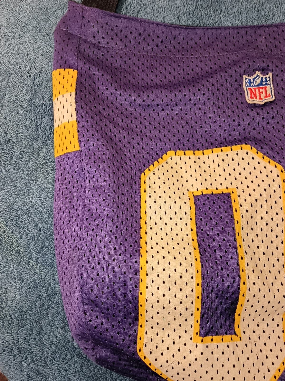 NFL Littlearth Minnesota Vikings NFL Jersey Mesh Shoulder Bag Purse Purple/Gold - Thumbnail 2