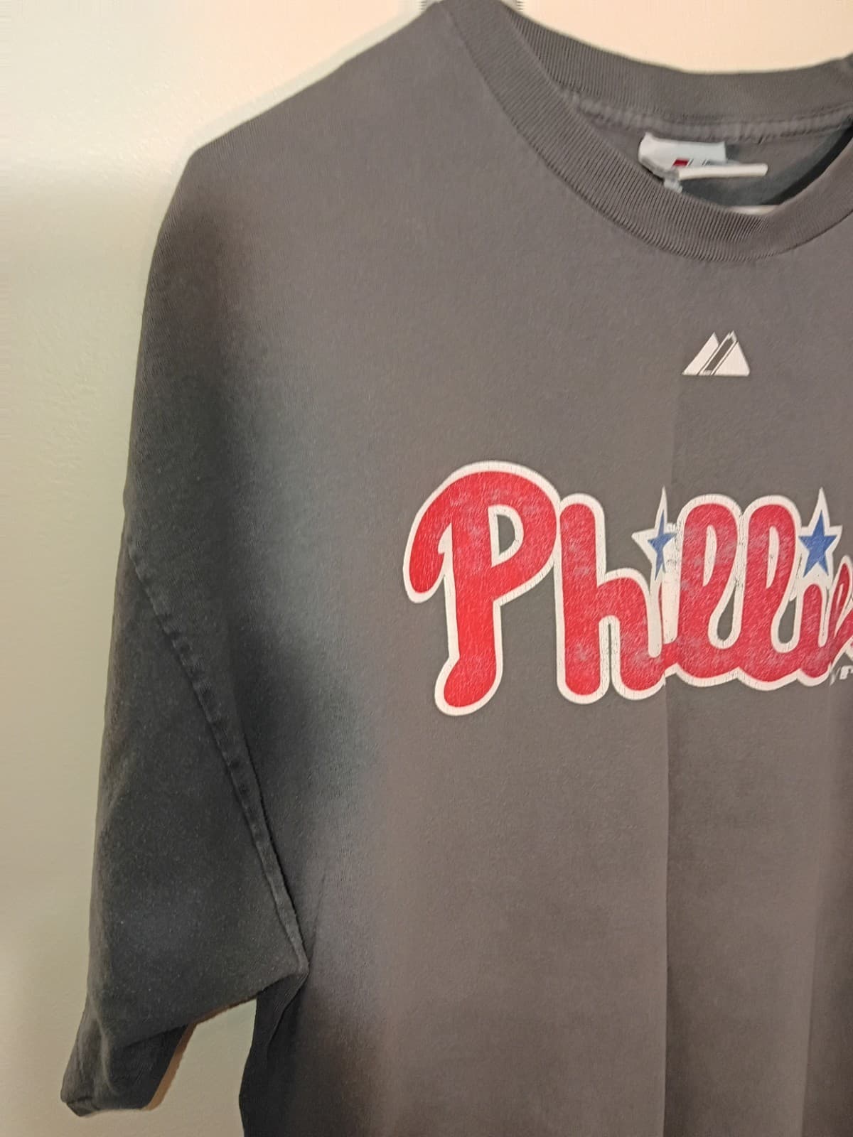 Majestic Philadelphia Phillies Chase Utley #26 MLB Gray T-Shirt - Thumbnail 6