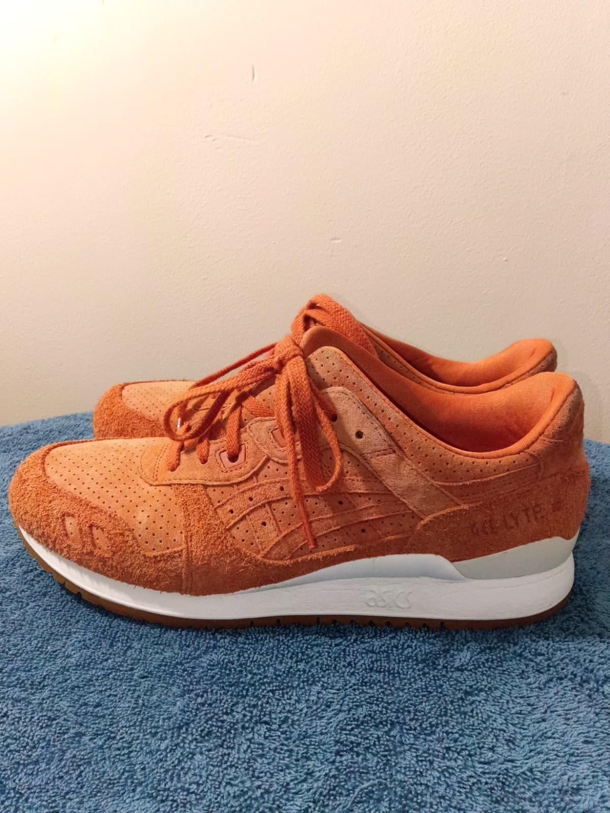 ASICS GEL-Lyte III Men’s Low Top Sneakers Orange Leather HL7X3 - Thumbnail 5