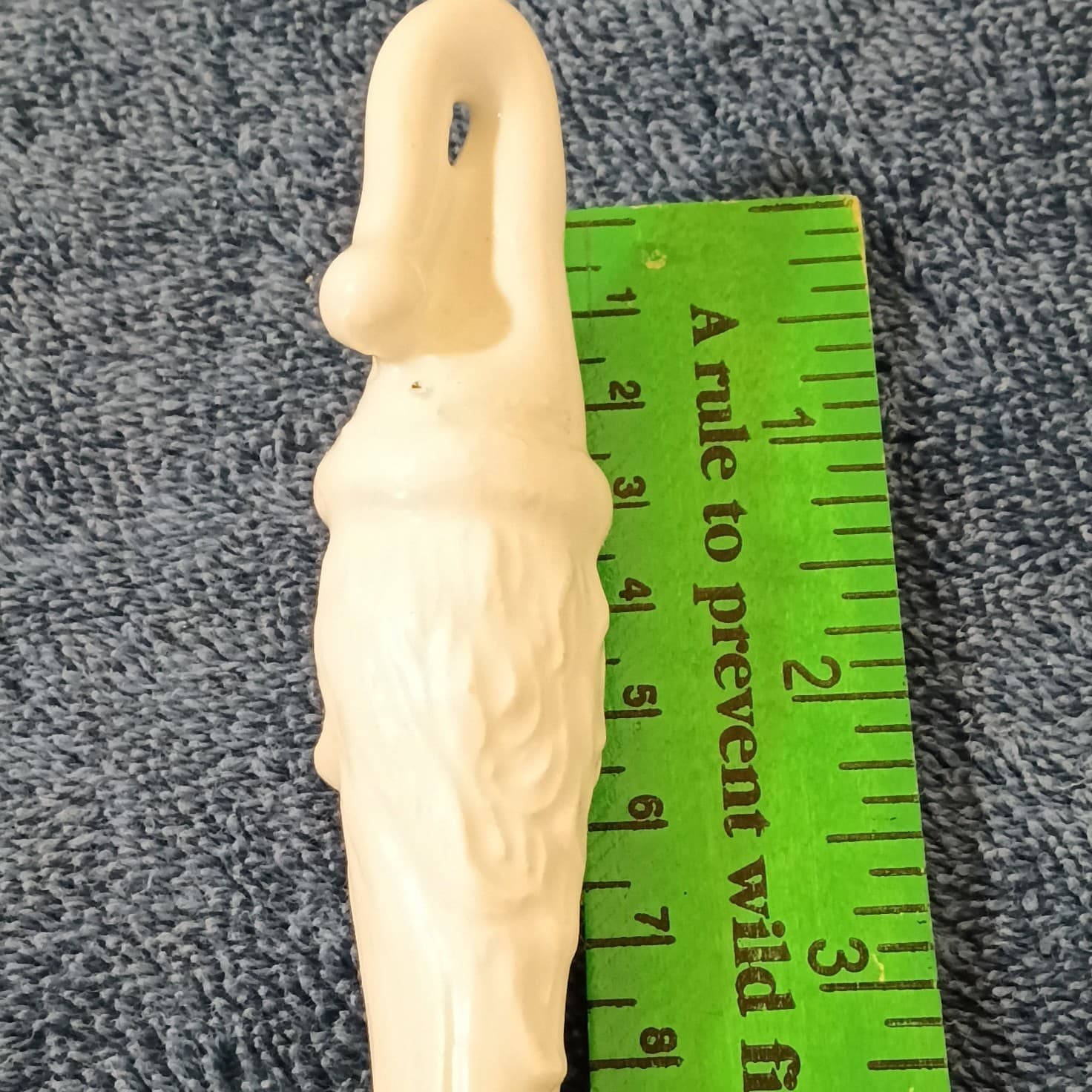 Ivory/Tan Gnome Figurine Carving Long Hat & Beard Approx 6 in Fantasy Decor - Thumbnail 5